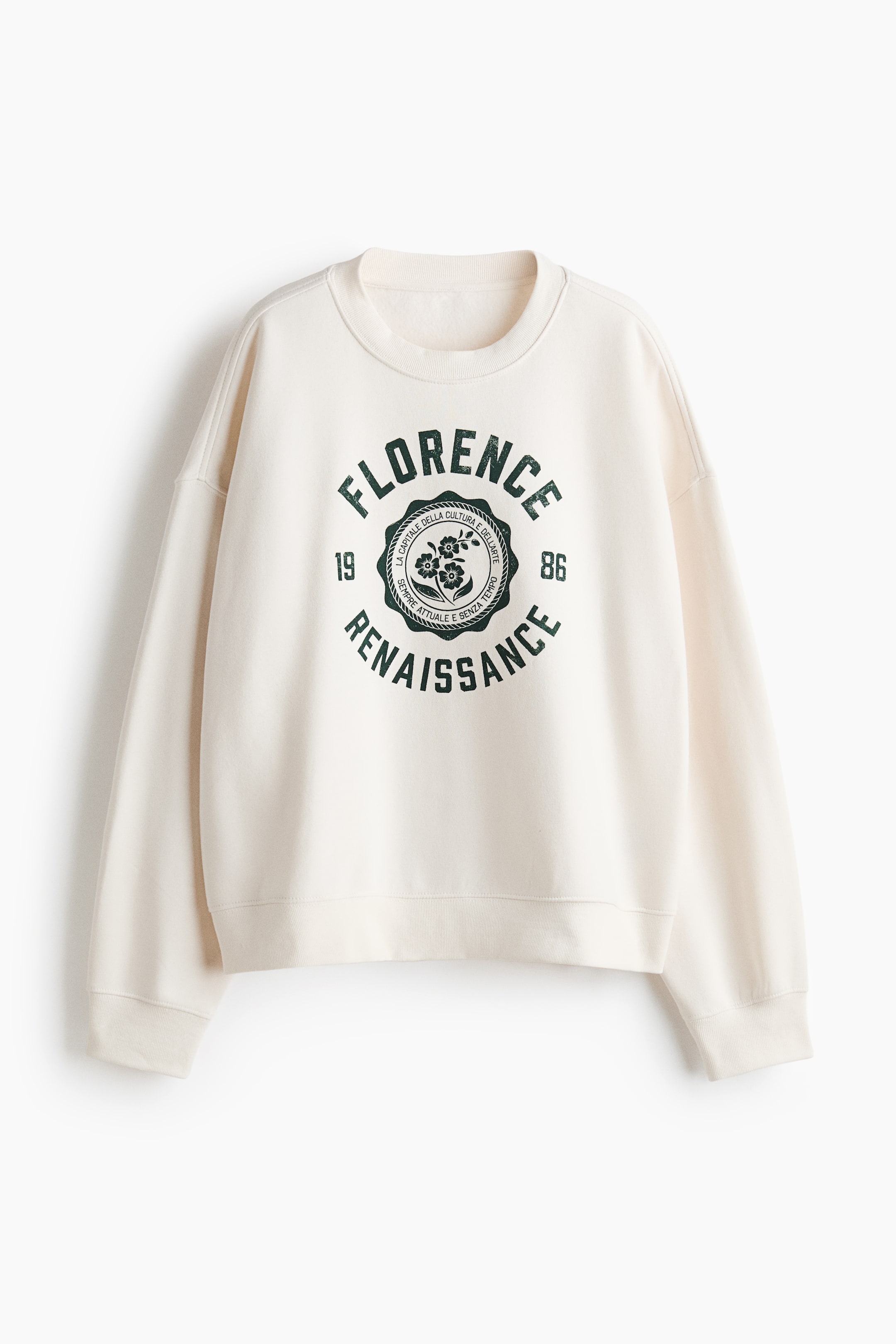 View larger image: Print-motif sweatshirt - White/Florence - Ladies | H&M IN 1
