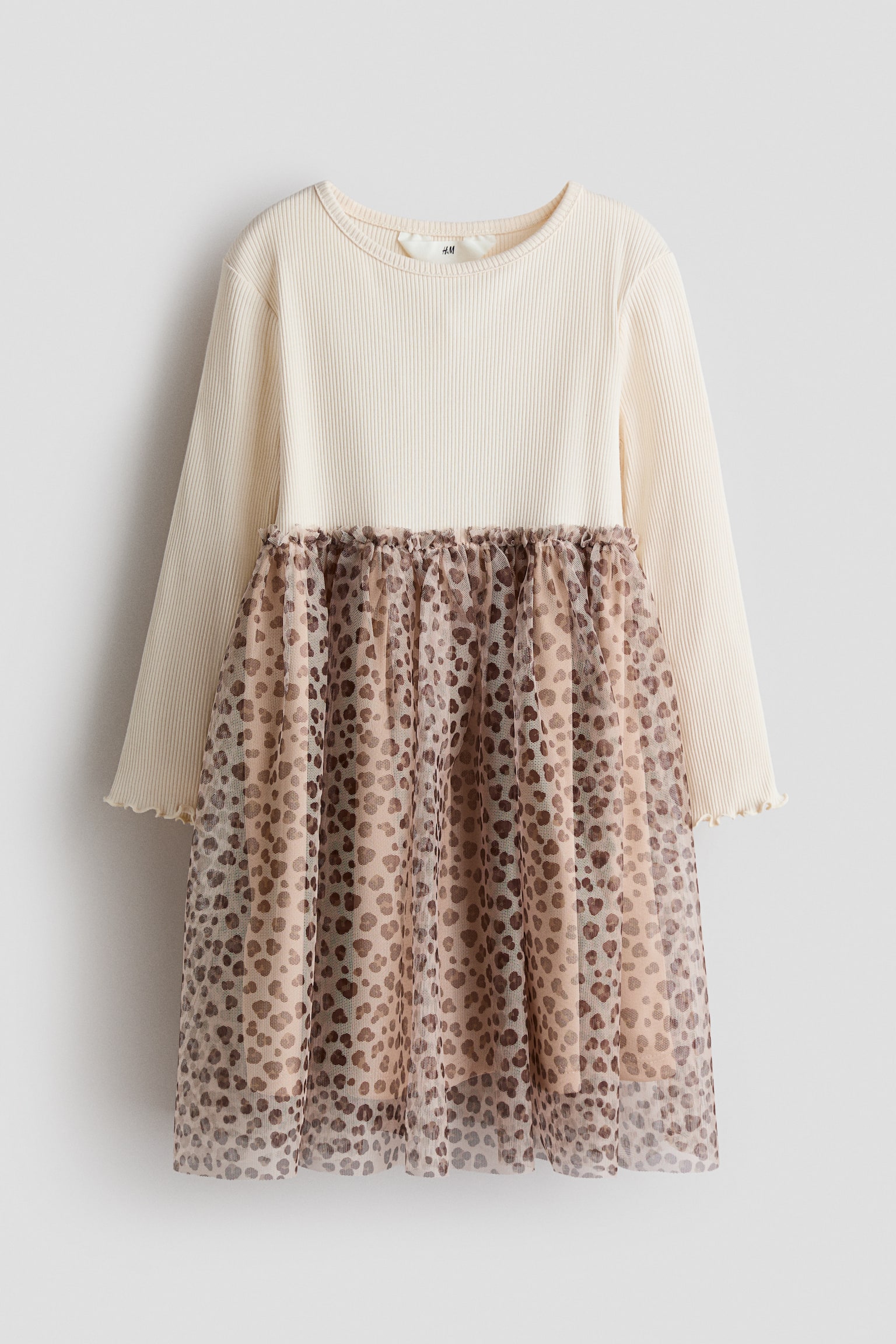 Tulle Dress - Light beige/leopard print/Red/Light pink/cherries/Light beige/dotted/Dusty pink/stars/Beige/leopard print