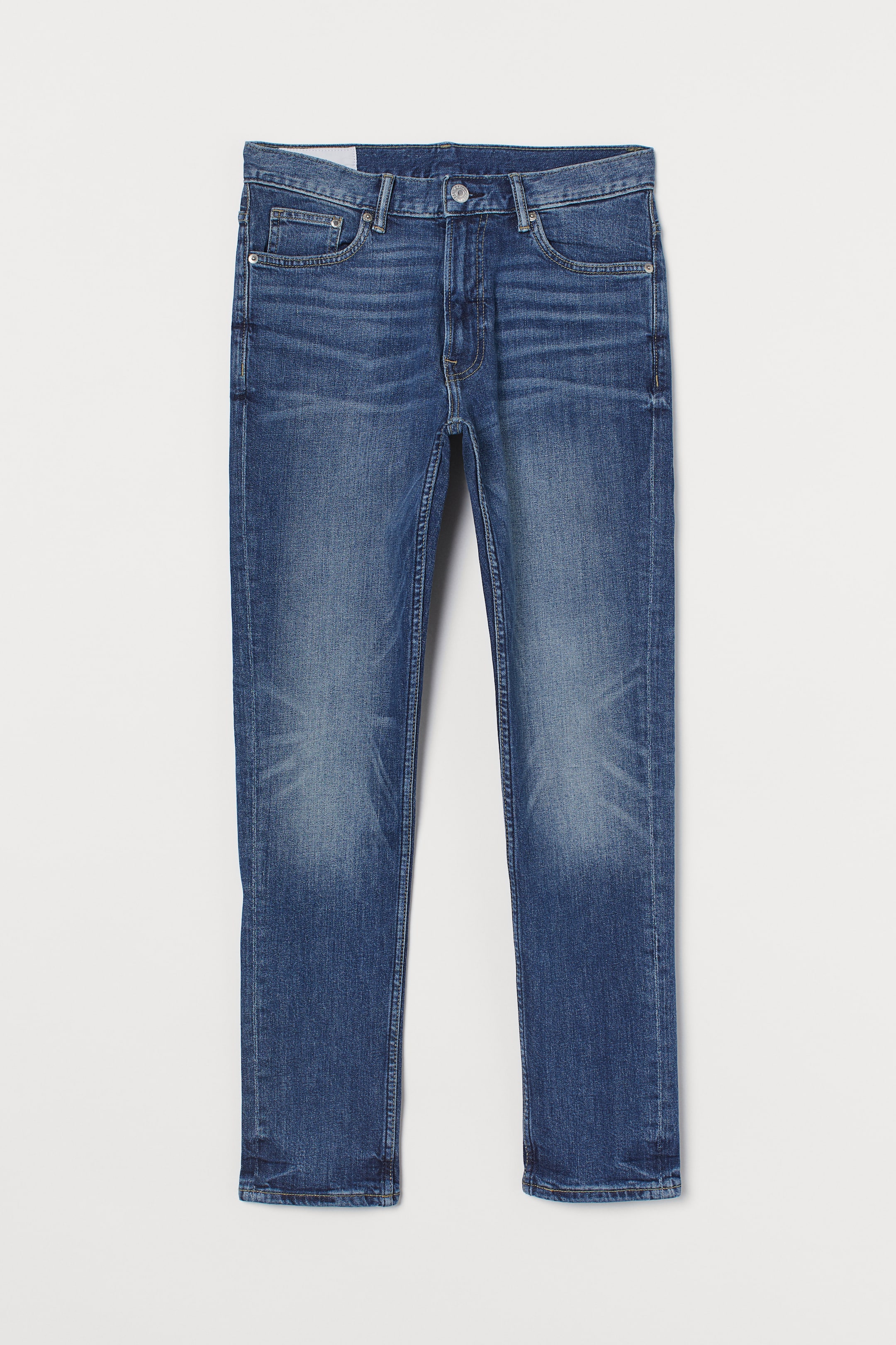 Slim Jeans - Regular waist - Long - Dark blue denim - Men | H&M GB