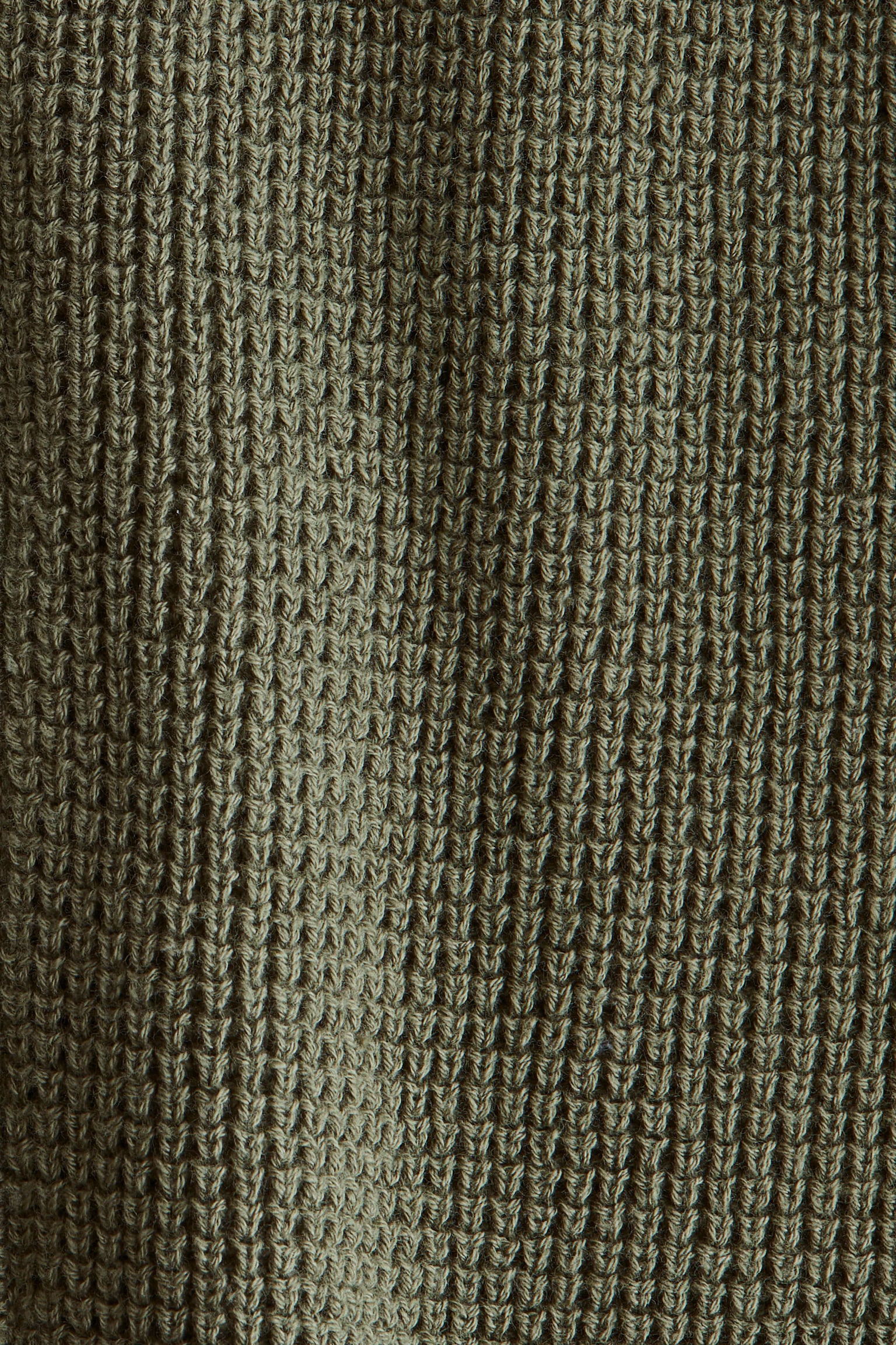 棉質拉鍊開襟衫 - 卡其綠 - 2