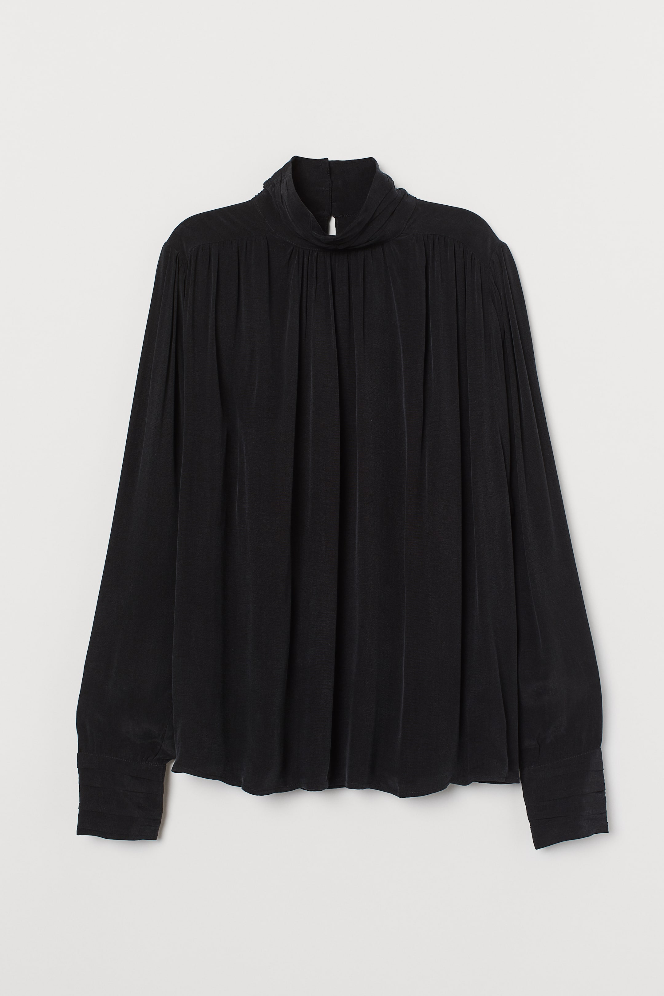 Agrandir l'image: Blouse à col montant - Noir - FEMME | H&M FR 1