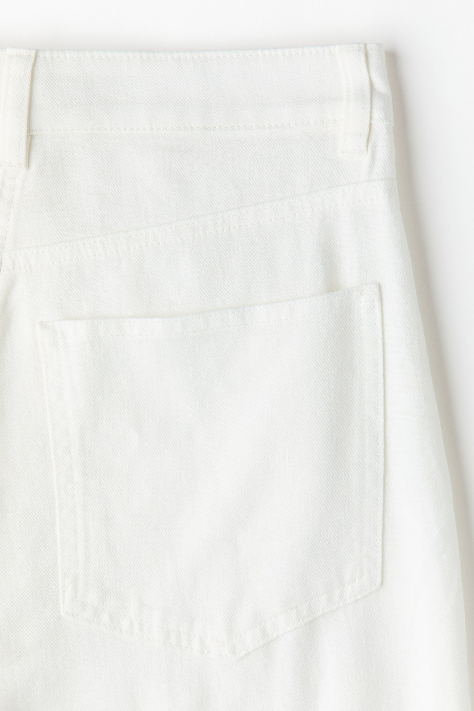 Linen-blend trousers - White/Dark brown - 3