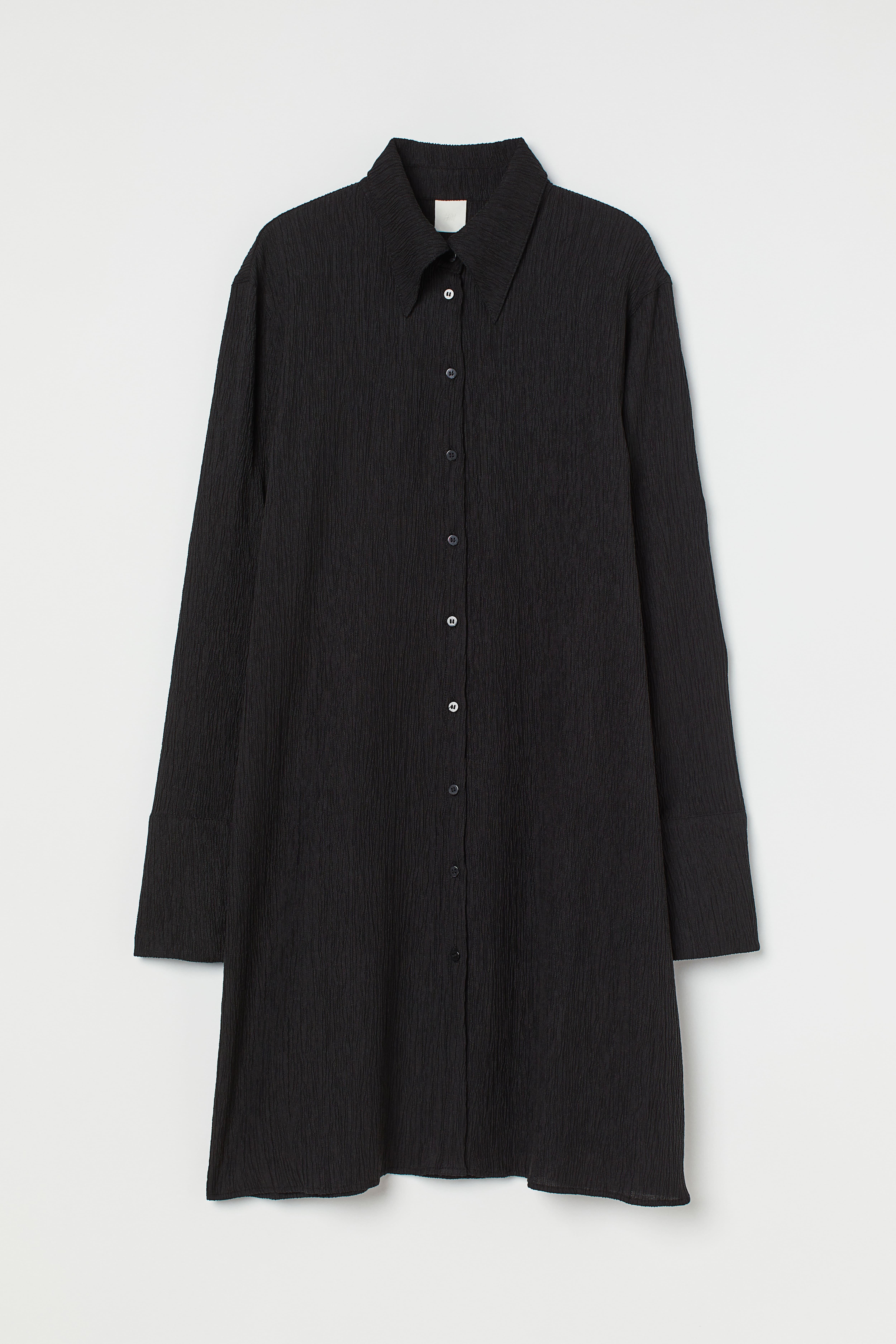 H&m black button up dress hotsell