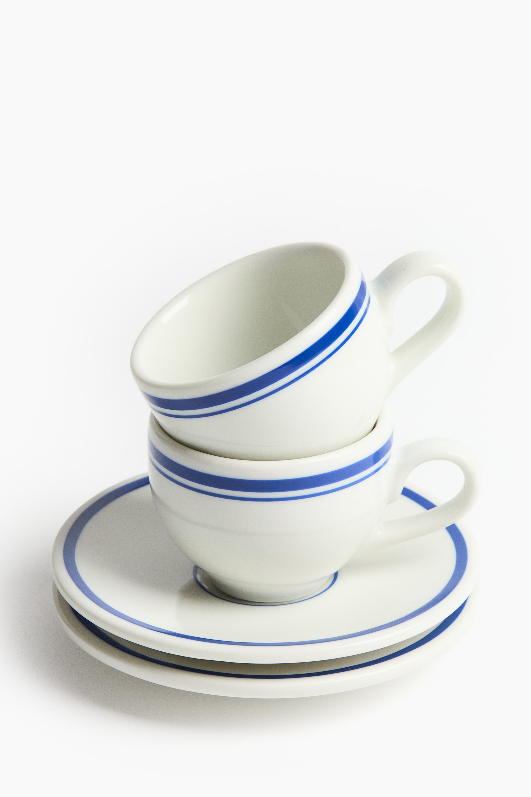 Lot de 2 tasses à expresso avec soucoupes