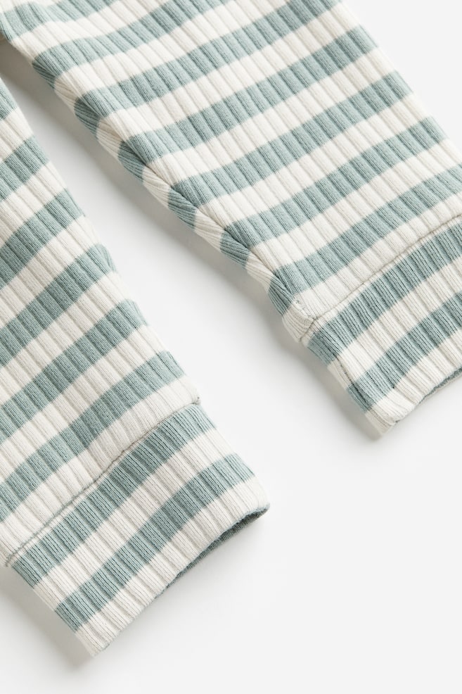 Ribbed cotton set - Dusty green/Striped/Light green/Blue striped/Dark pink/Dusty green/Dinosaurs/dc - 3