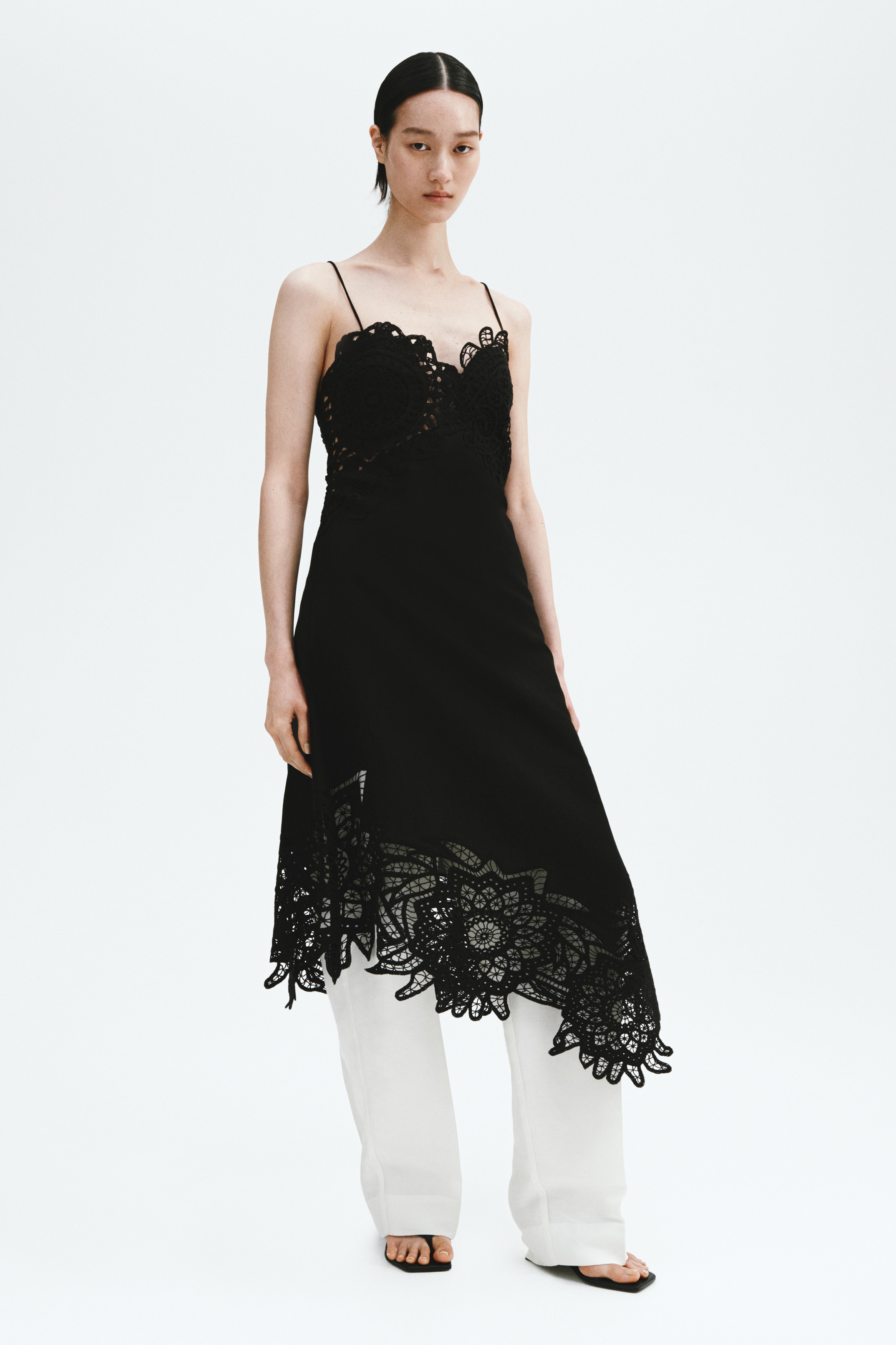 Lace-Detail Linen-Blend Dress from H&M - $119