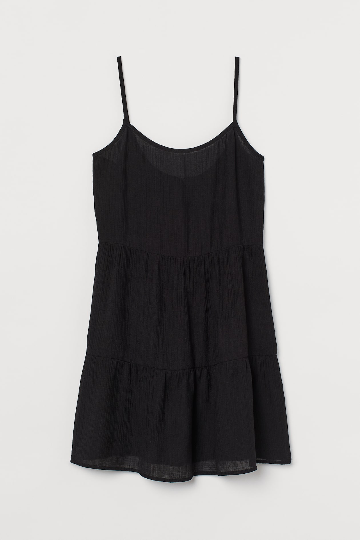 A-line Dress - Sleeveless - Short - Black - Ladies | H&M US