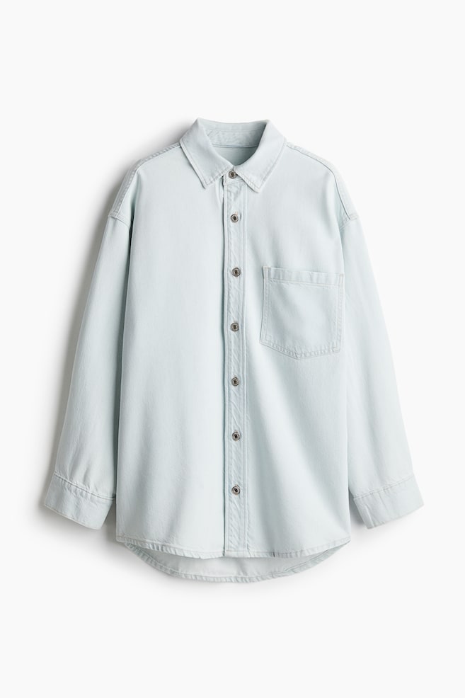 Feather Soft Oversized denim shirt - Pale denim blue/Grey/Light denim blue - 1