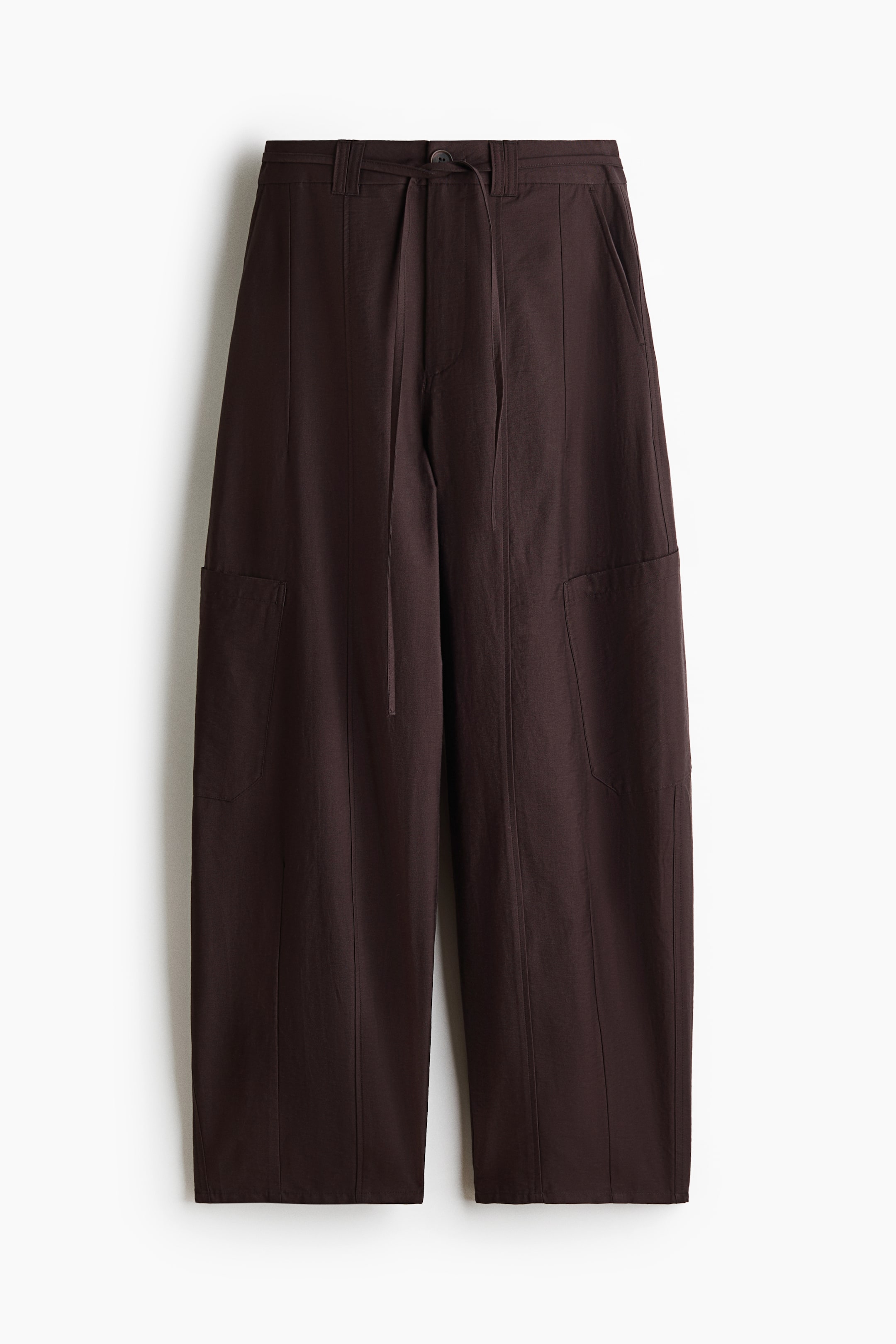 Pantalon cargo avec ceinture à nouer