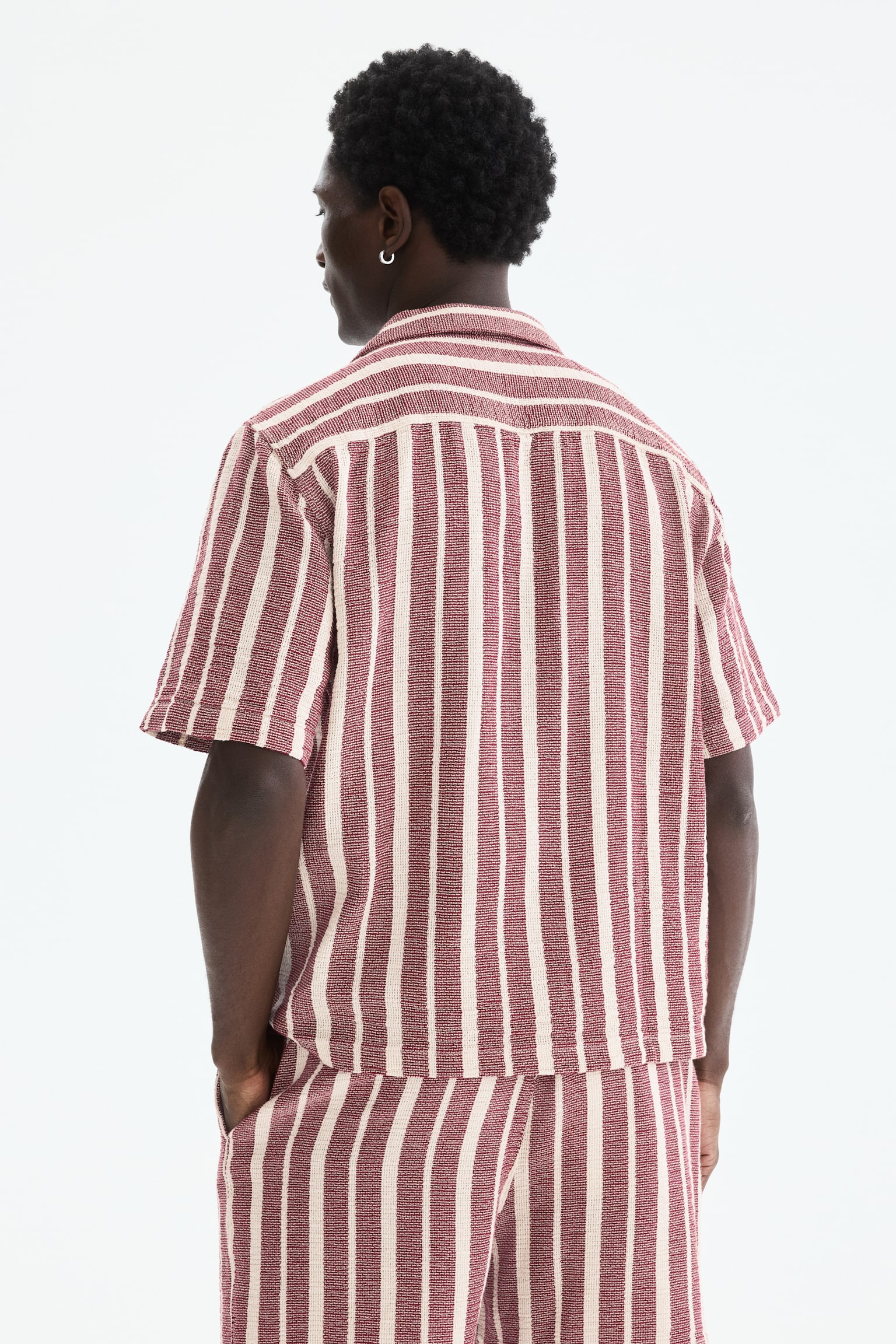 חולצה Regular Fit - אדום כהה/פסים/שחור/פסים/חום כהה/פסים - 3