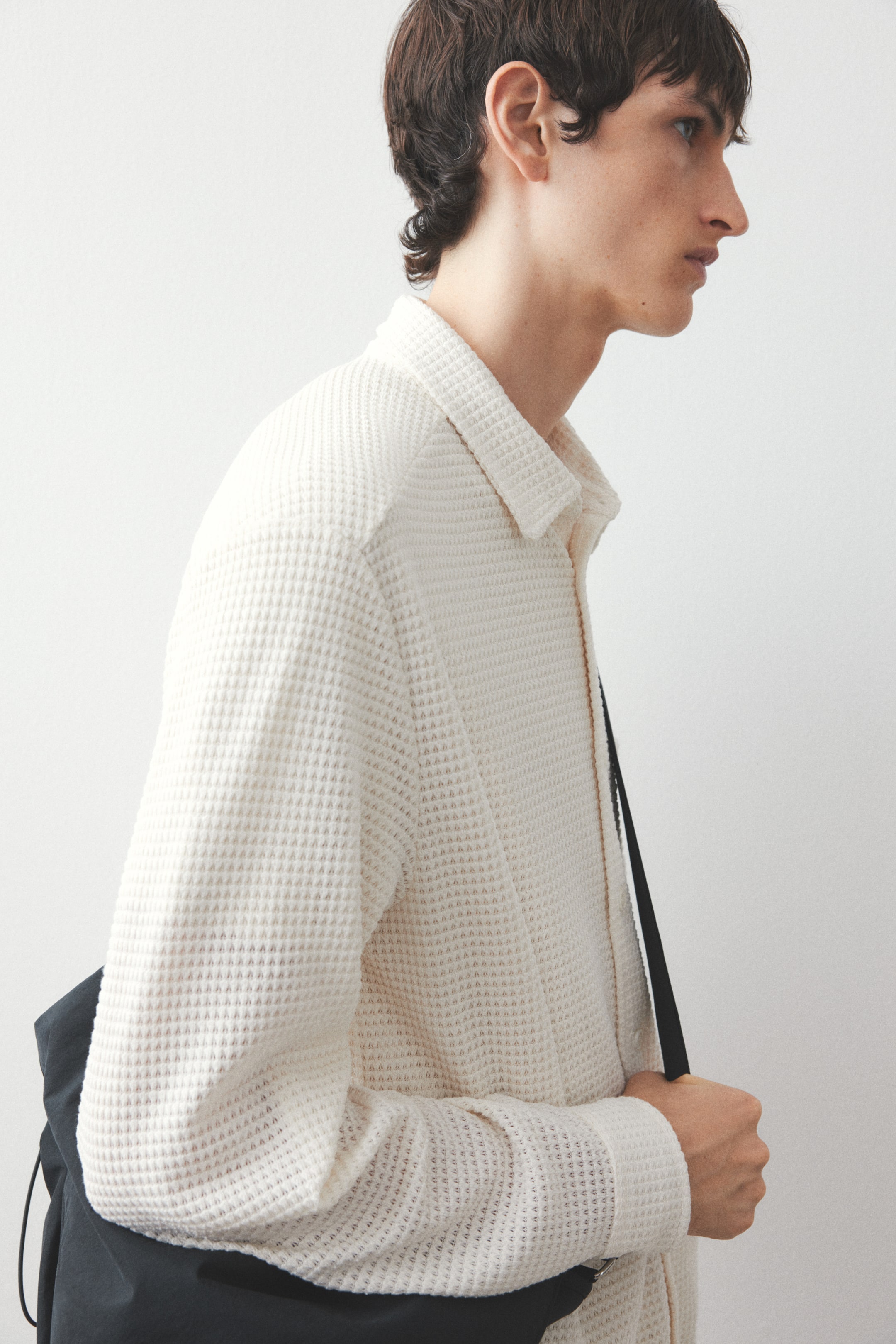 Regular Fit Waffled Shirt