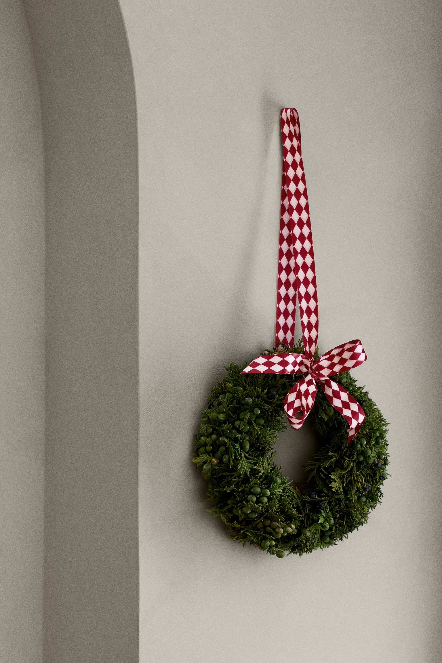 Harlequin pattern ribbon - Red/Patterned/Green/Patterned/Light brown/Patterned - 2