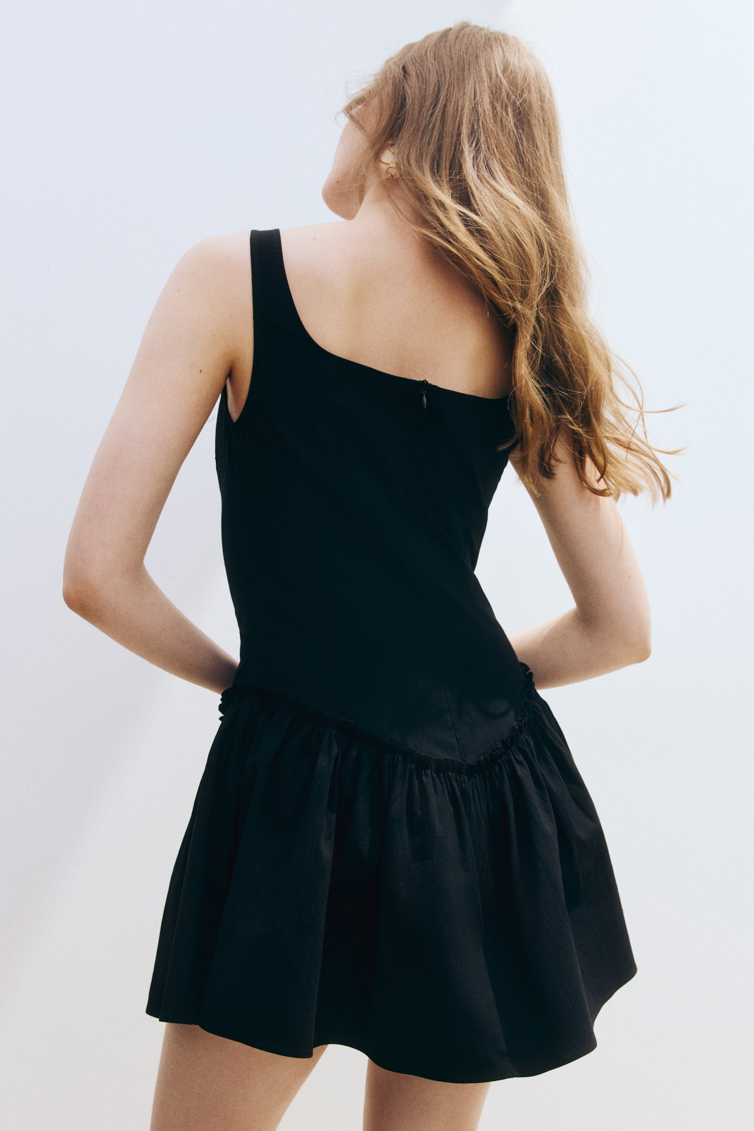 Flared-skirt crêpe dress - 5