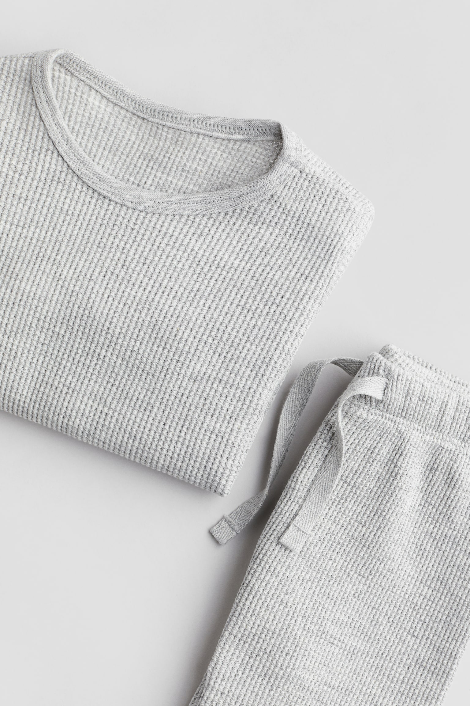 Детские комплекты H&M Waffled Cotton Set, цвет: Серый — фото 2