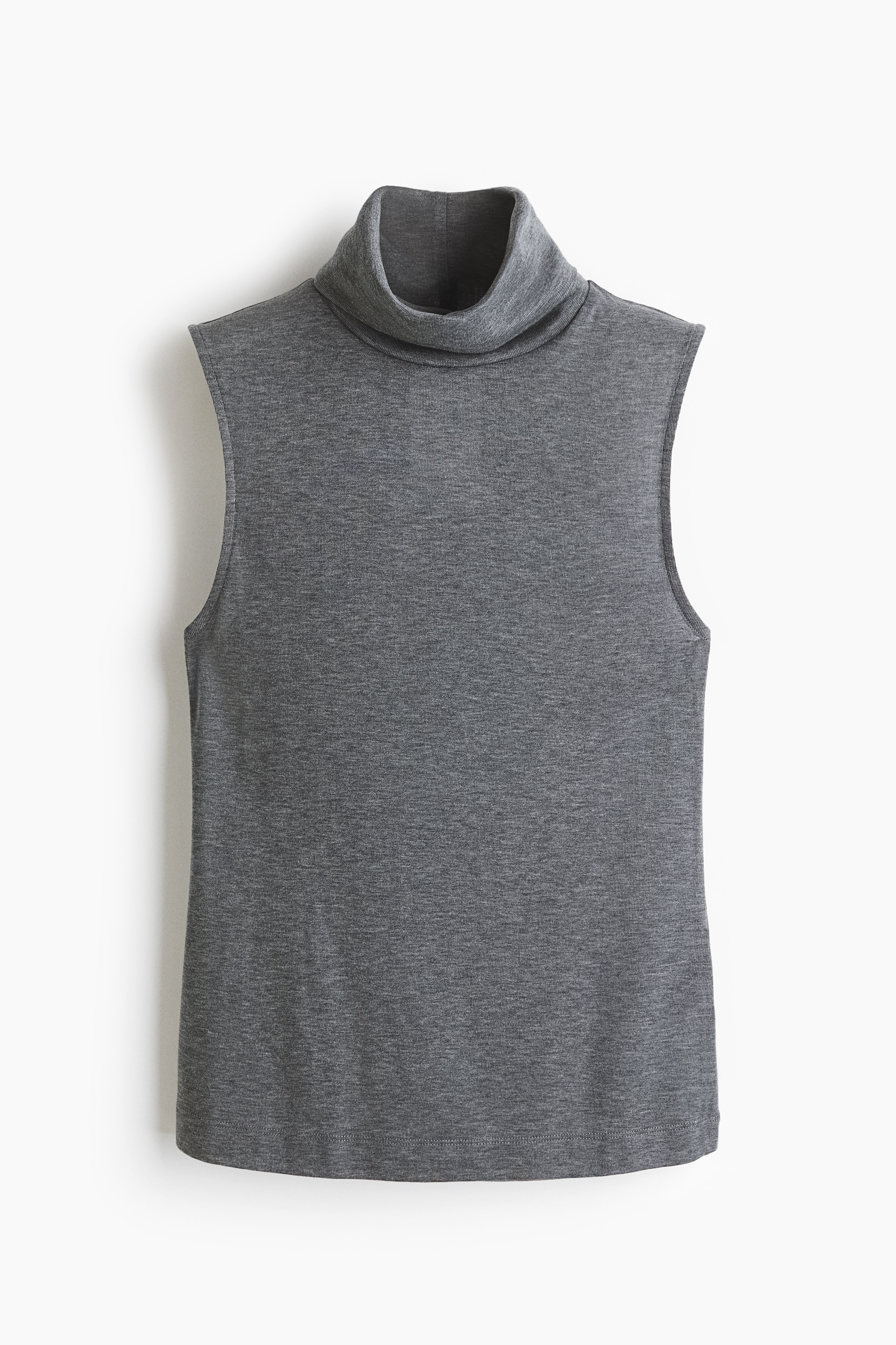 Fine Knit Sleeveless Turtleneck Top