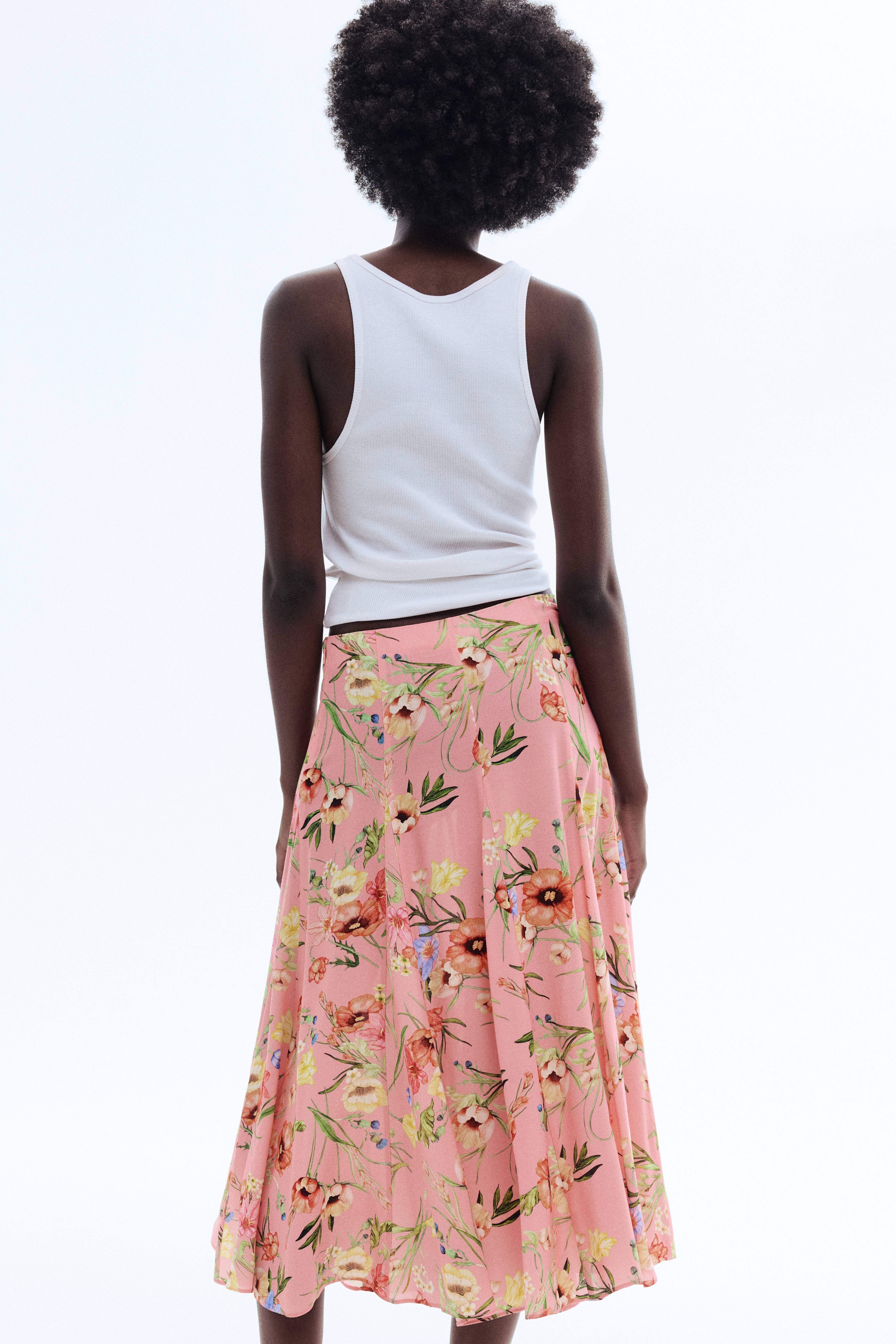 Pleated Viscose Skirt