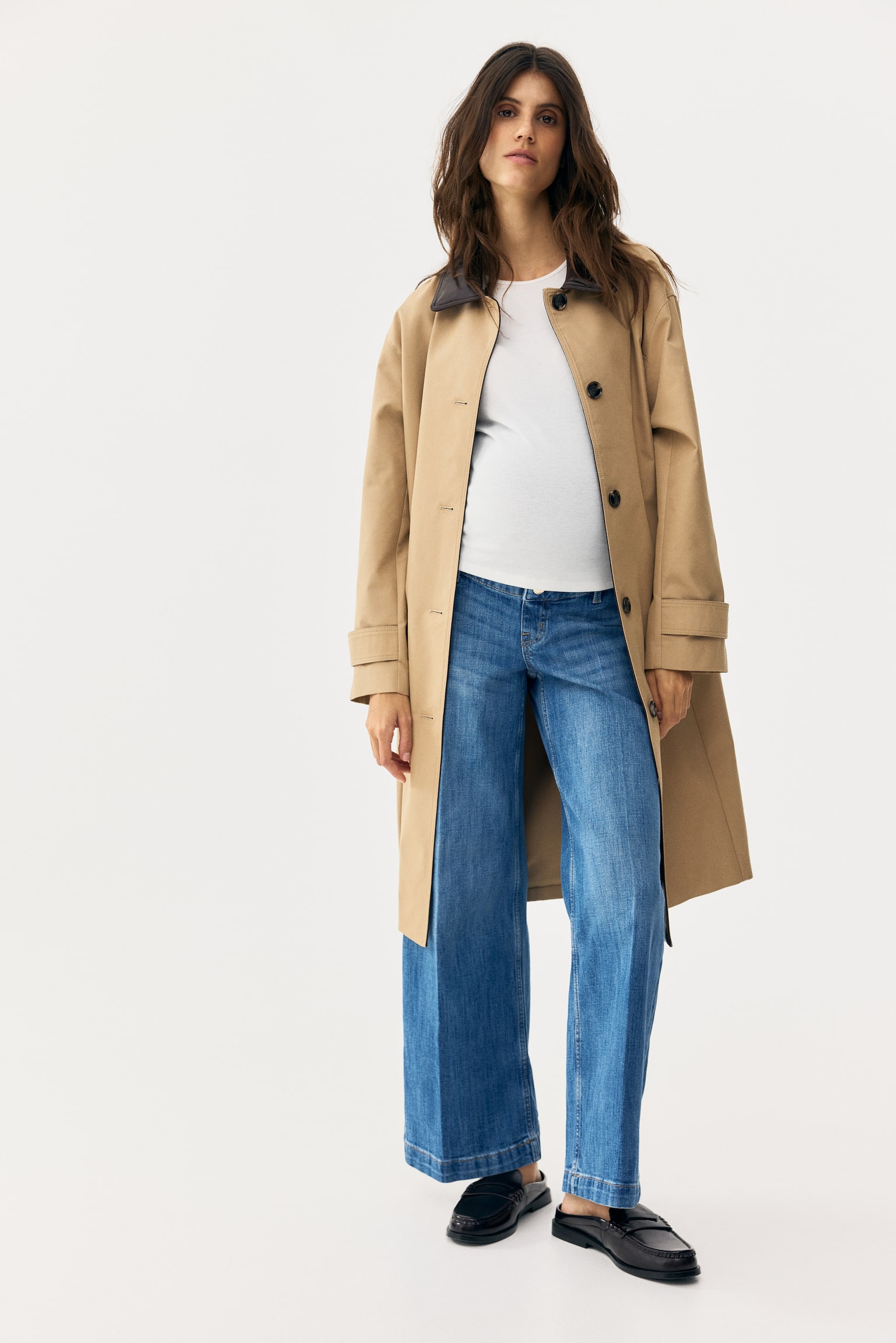 MAMA Wide Leg Jeans - כחול ג'ינס/כחול ג'ינס כהה - 5