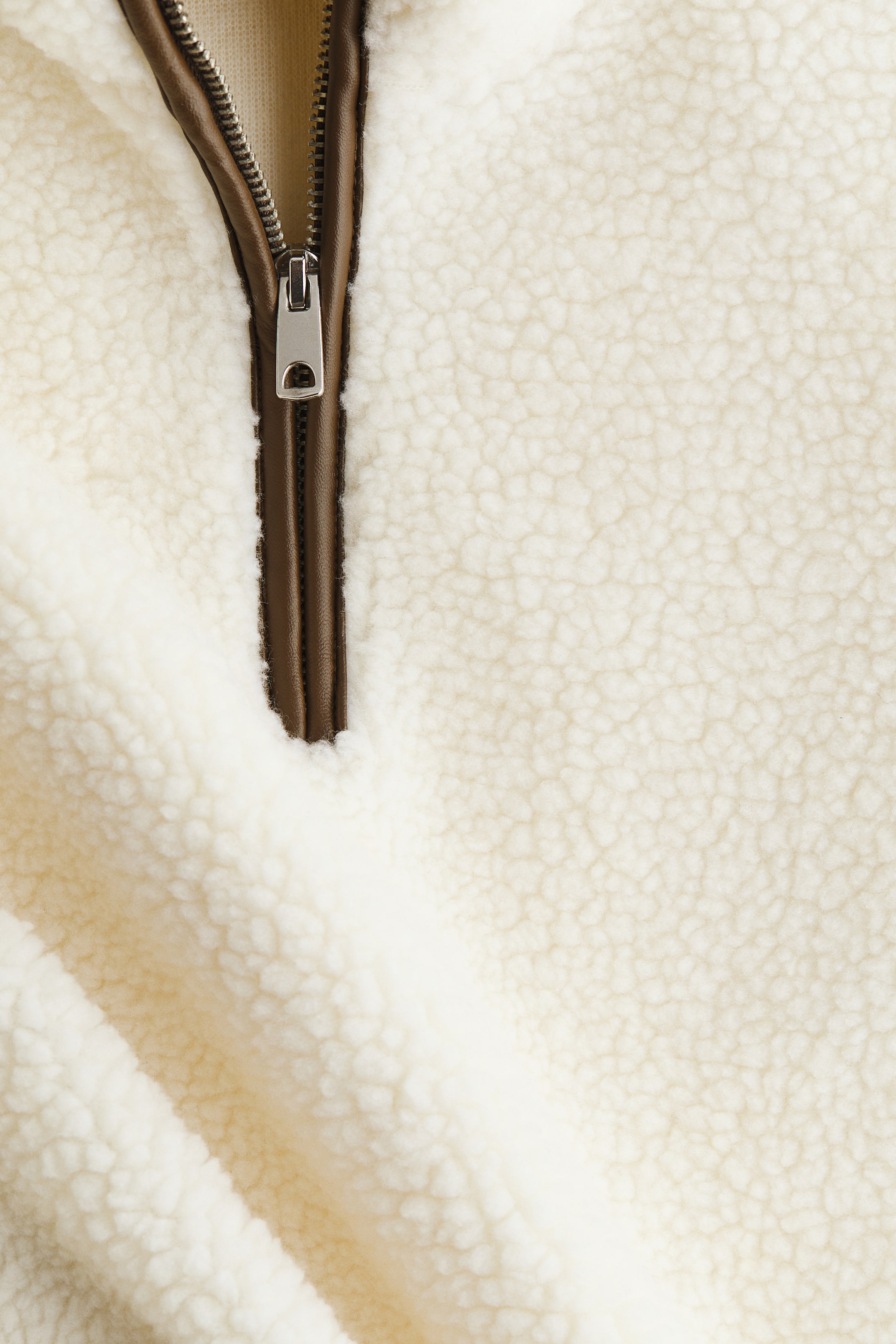 Grotere afbeelding bekijken: Teddy ziptop-sweater - Roomwit - DAMES | H&M NL 6