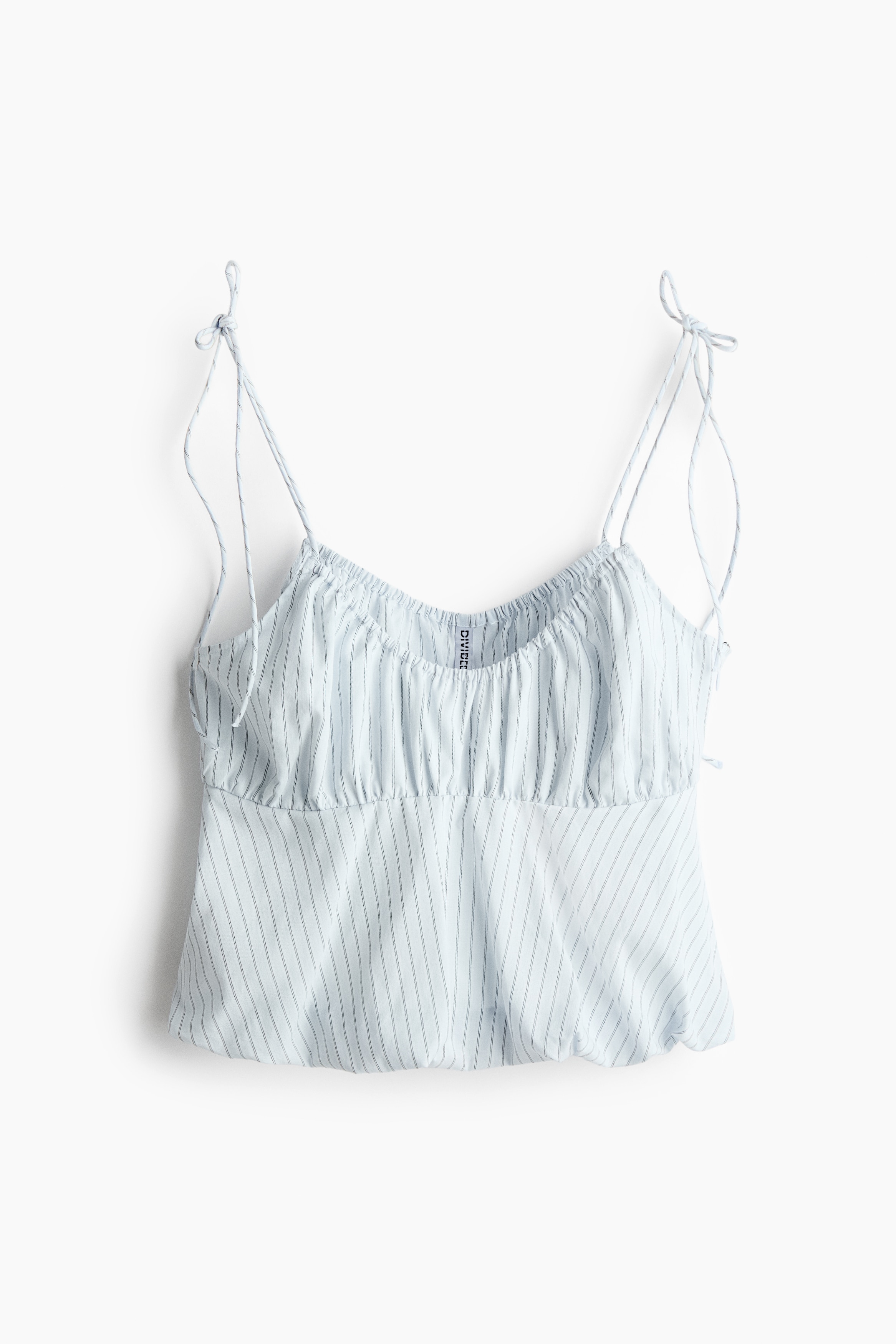 Top de tirantes con bastilla abombada - Azul claro/Franjas/Crema/Floreado/Azul oscuro