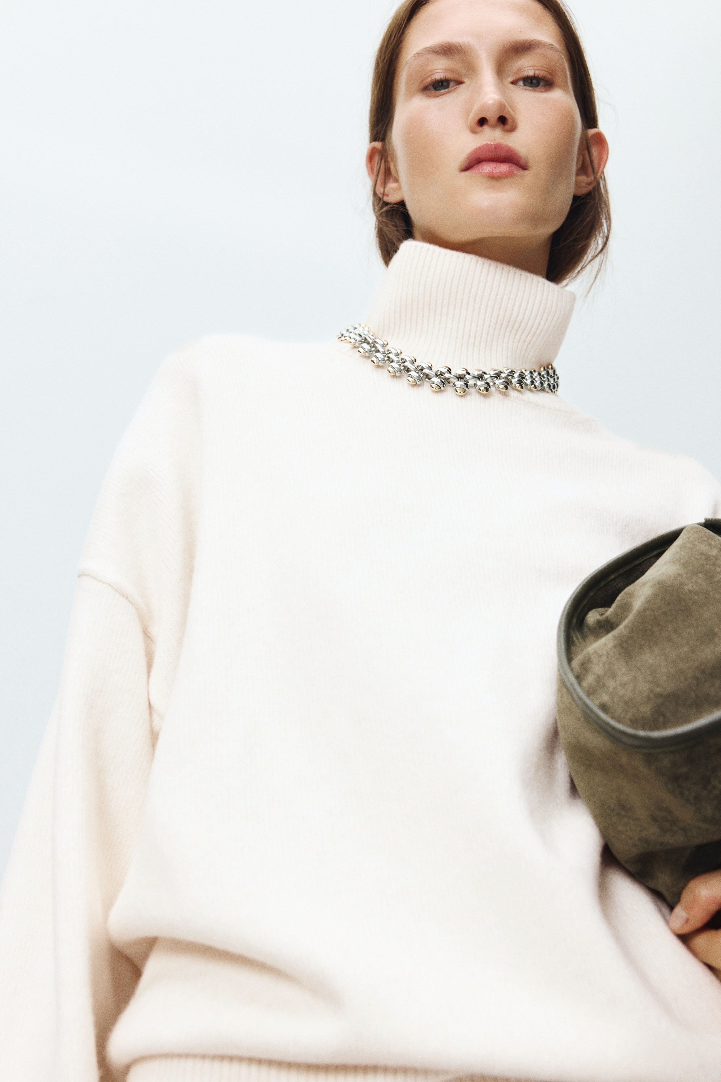 Oversized Pullover mit Turtleneck