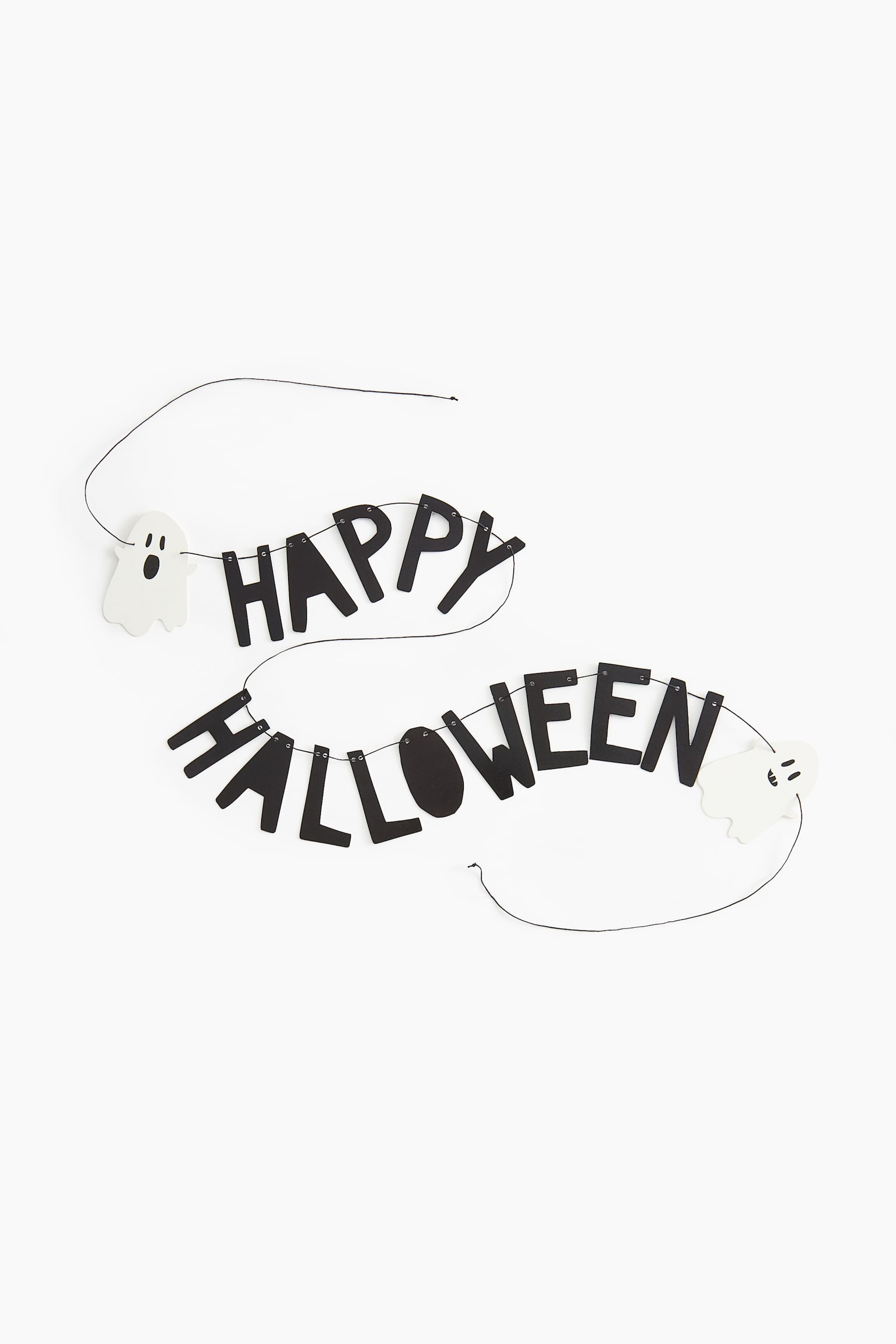 Letter garland - Dark grey/Happy Halloween - 1