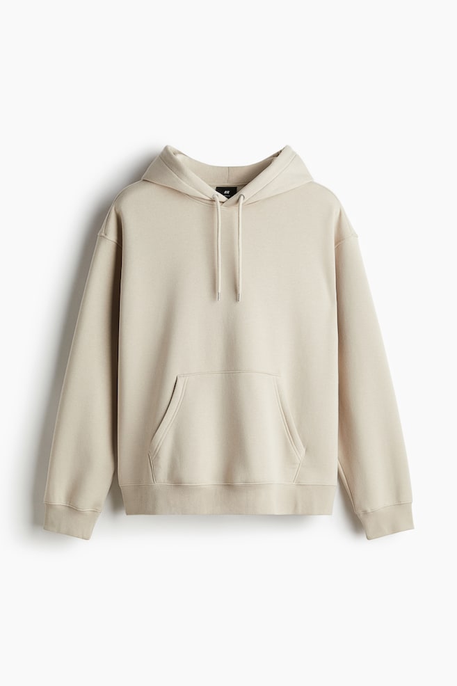 Loose Fit Hoodie - Light beige/Black/Light gray melange/Dark gray/Dark forest green/Light gray/Navy blue/Dark teal/Beige/Light blue/Light blue/Dark brown/White/Dark khaki green/Eggplant/Dark gray - 1