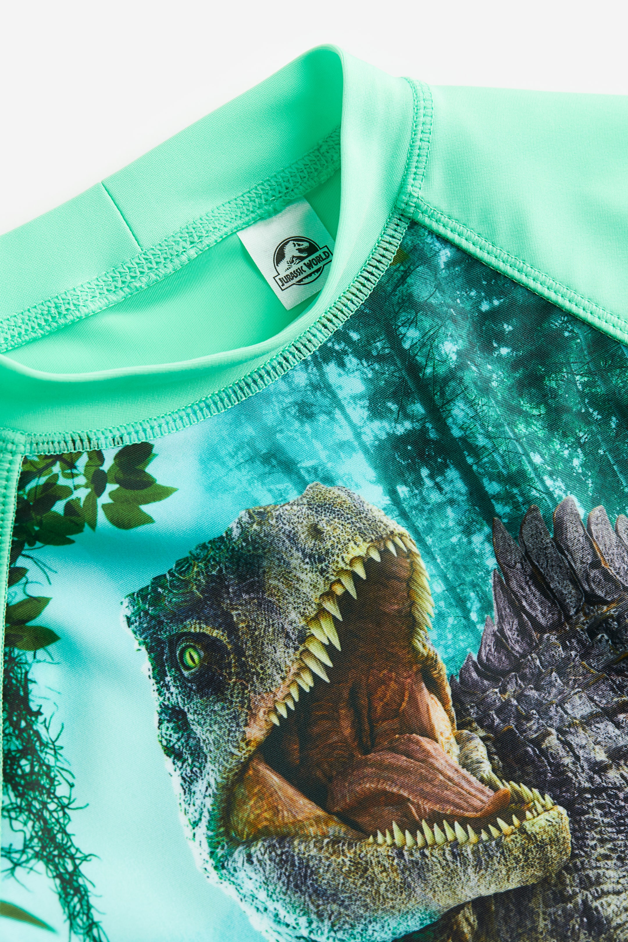 View larger image: UPF 50 swim top - Neon green/Jurassic World - Kids | H&M 2