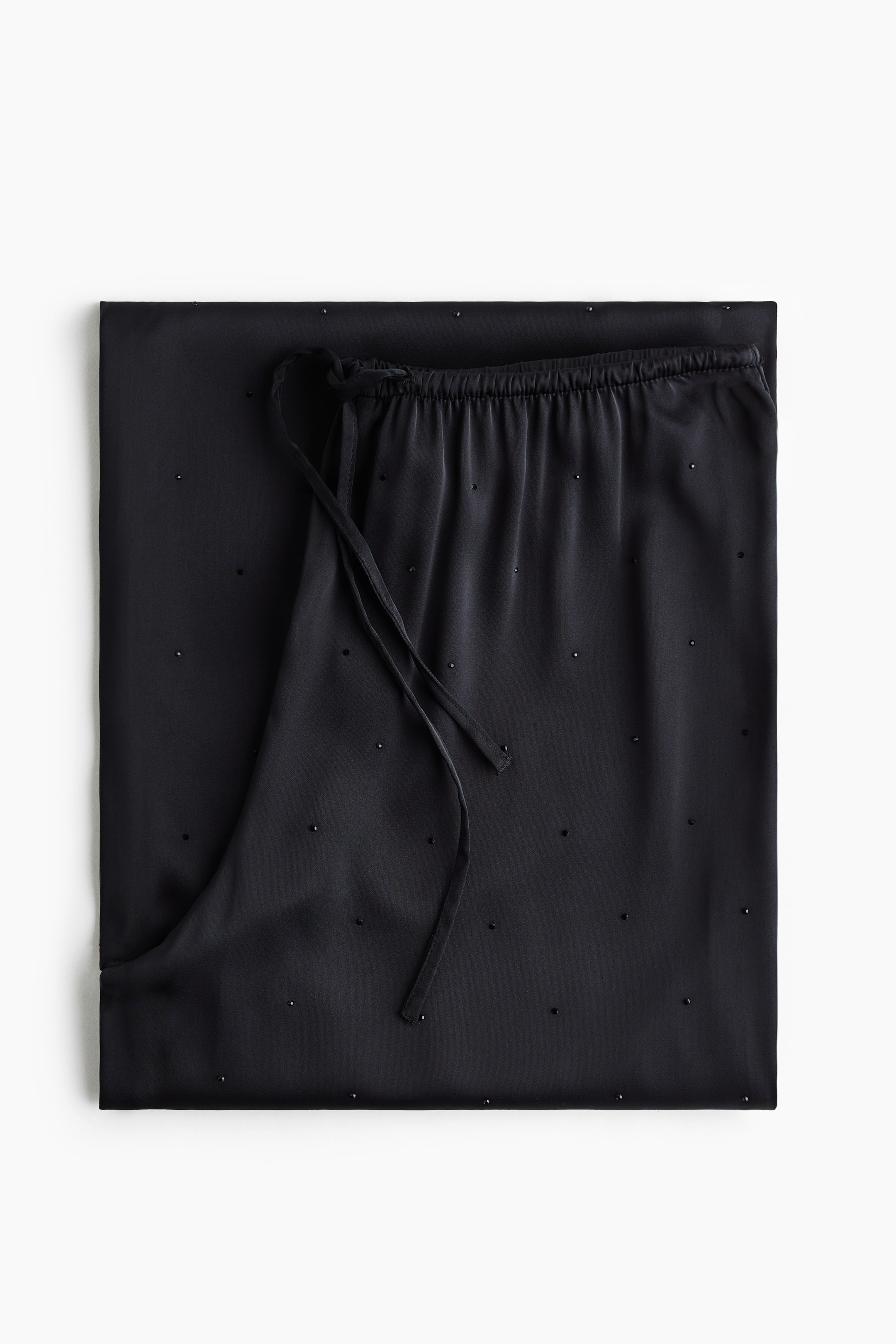 Ampliar la imagen: Pantalón de pijama en satín con decoraciones - Negro - Ladies | H&M MX 8