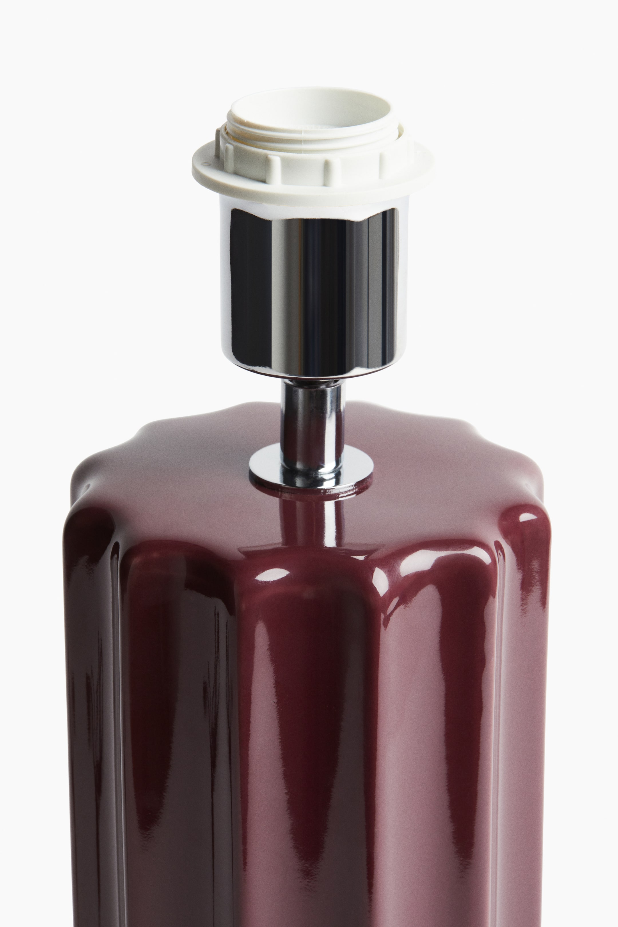 Ingrandisci l'immagine: Base per lampada in gres scanalato - Bordeaux - HOME | H&M CH 6