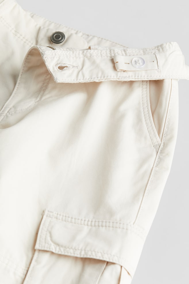 Pantalon cargo en coton - Blanc/Noir/Crème/Beige/dc/dc - 4
