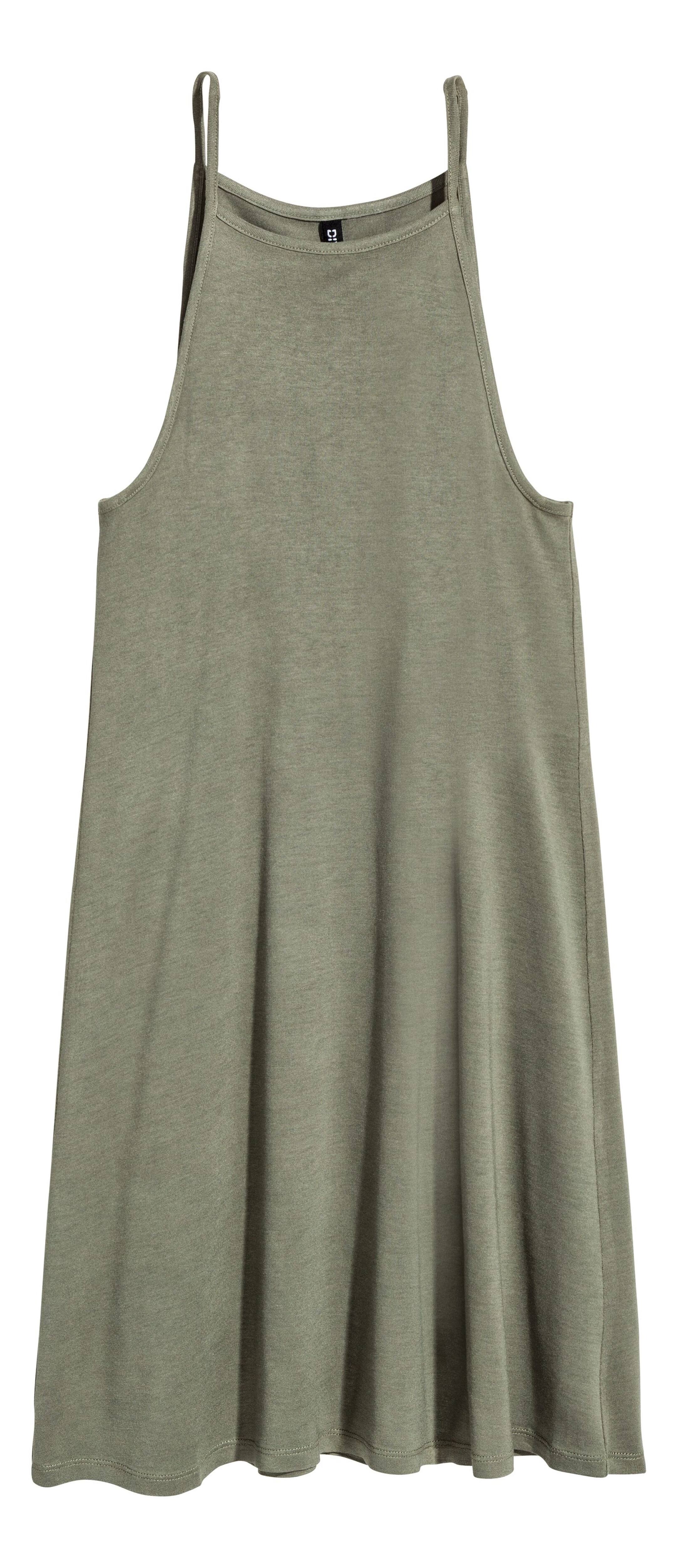 View larger image: Short jersey dress - Khaki green - Ladies | H&M GB 1