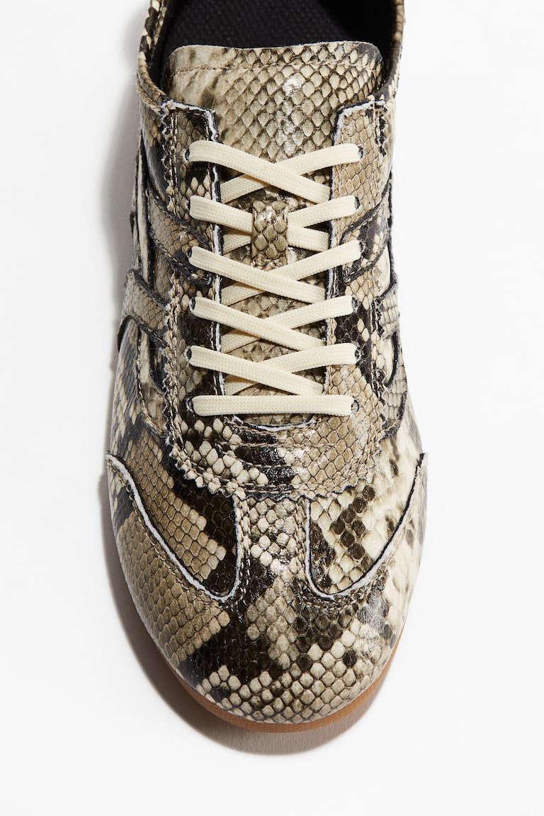 Newlook Sneaker Damen Schlangenmuster Sneaker Beige