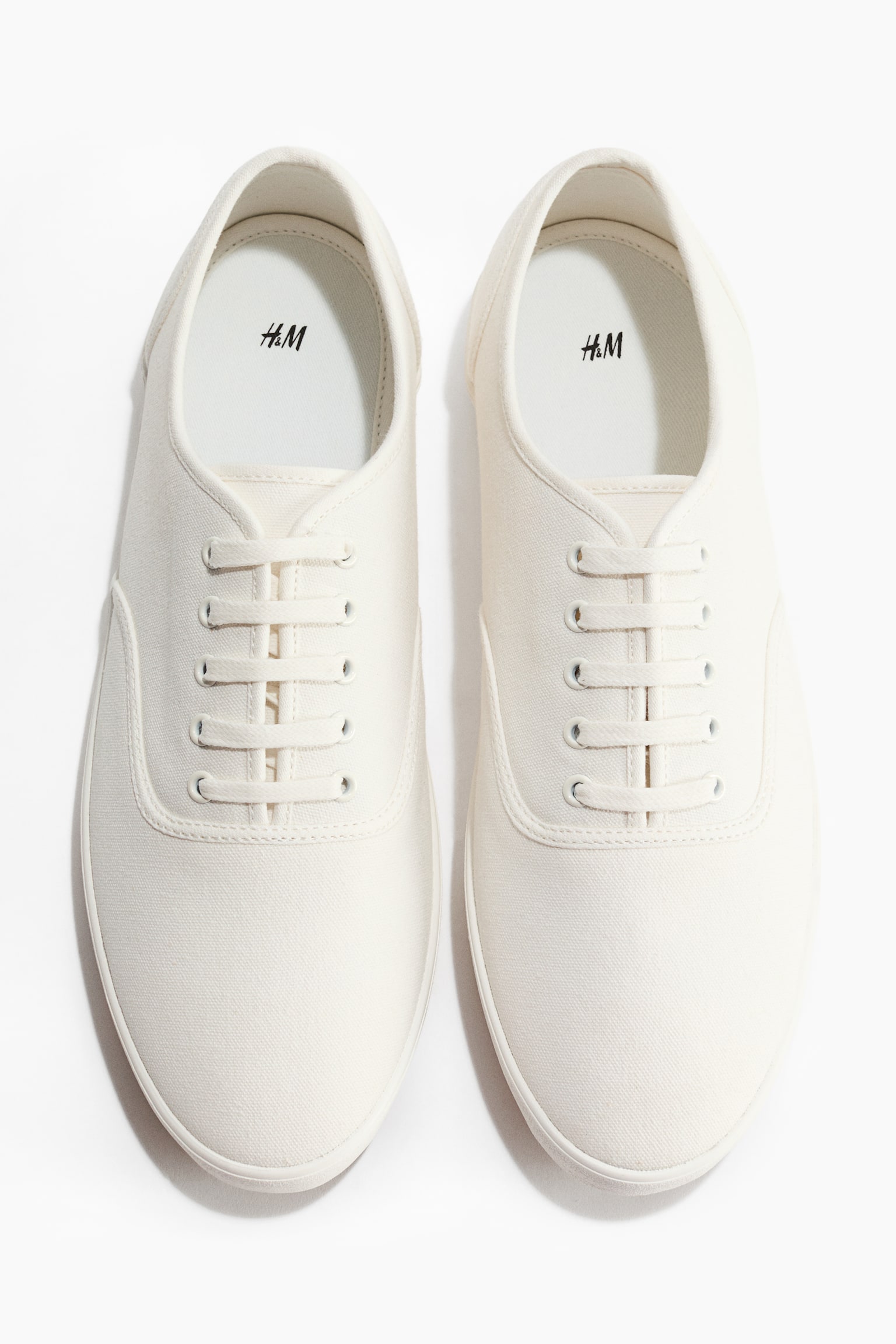 Canvas trainers - White/Beige - 3