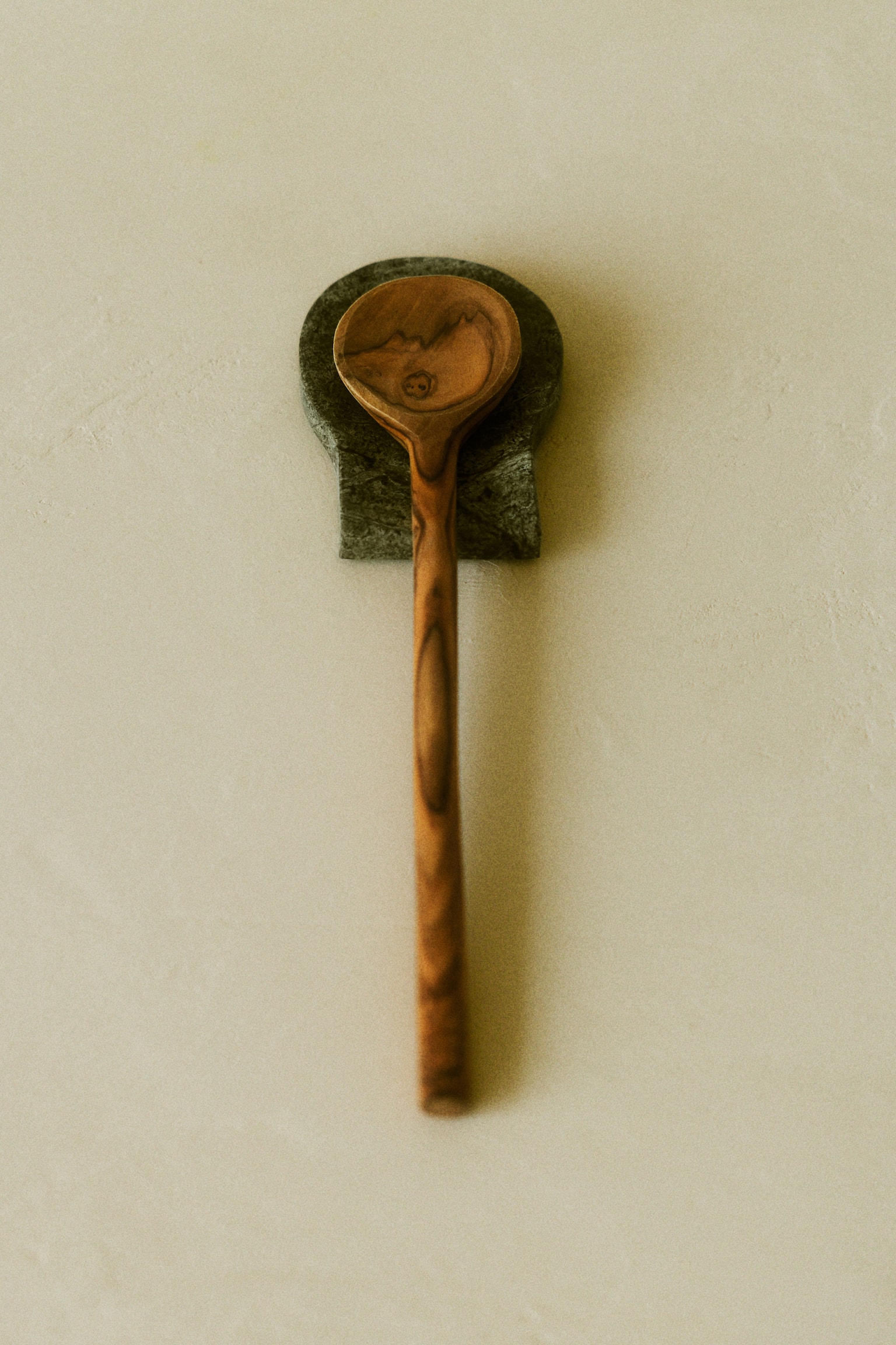Marble spoon rest - Green/Marbled - 2