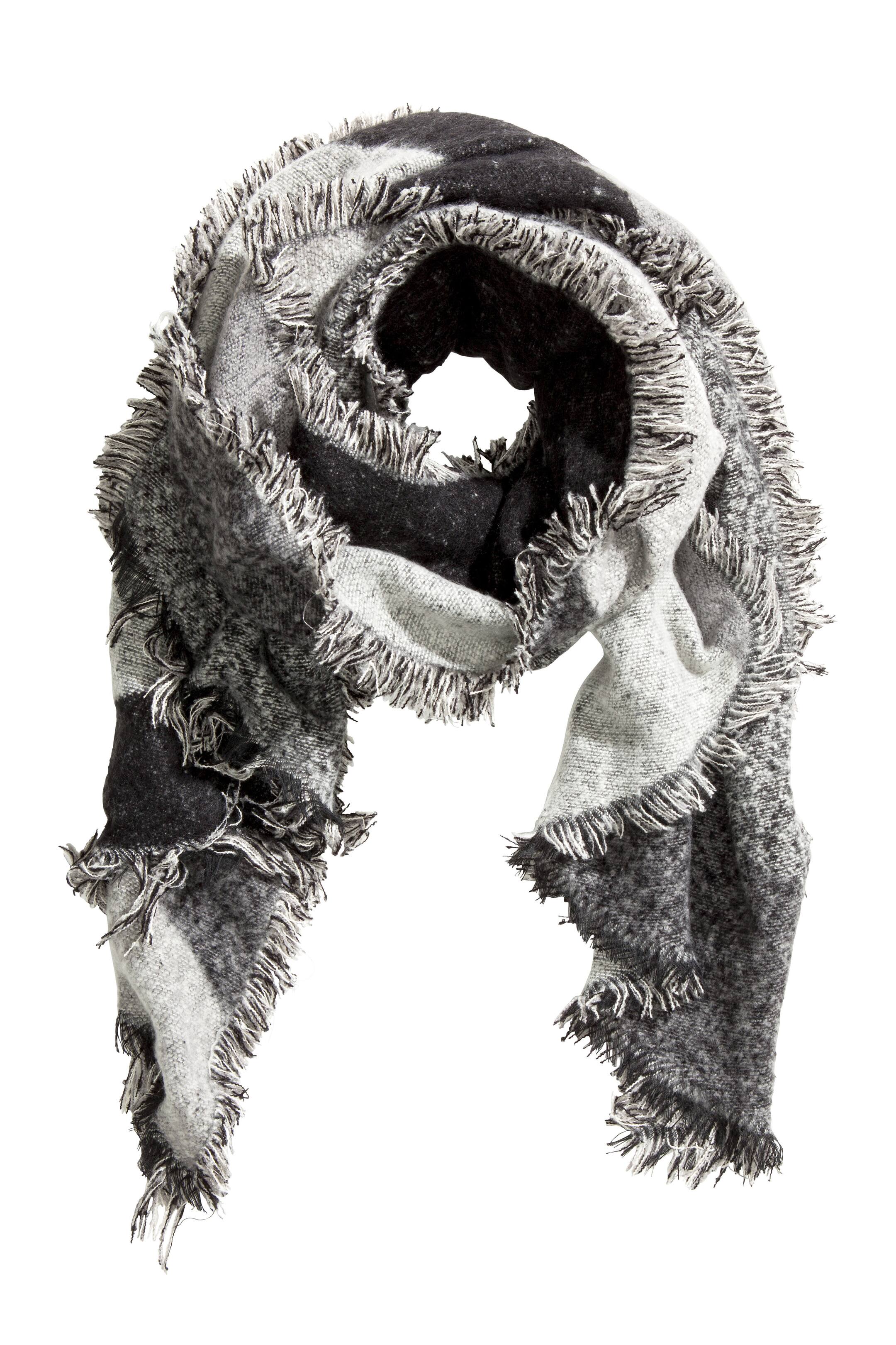 Agrandir l'image: Écharpe à motif - Gris/noir - FEMME | H&M FR 1