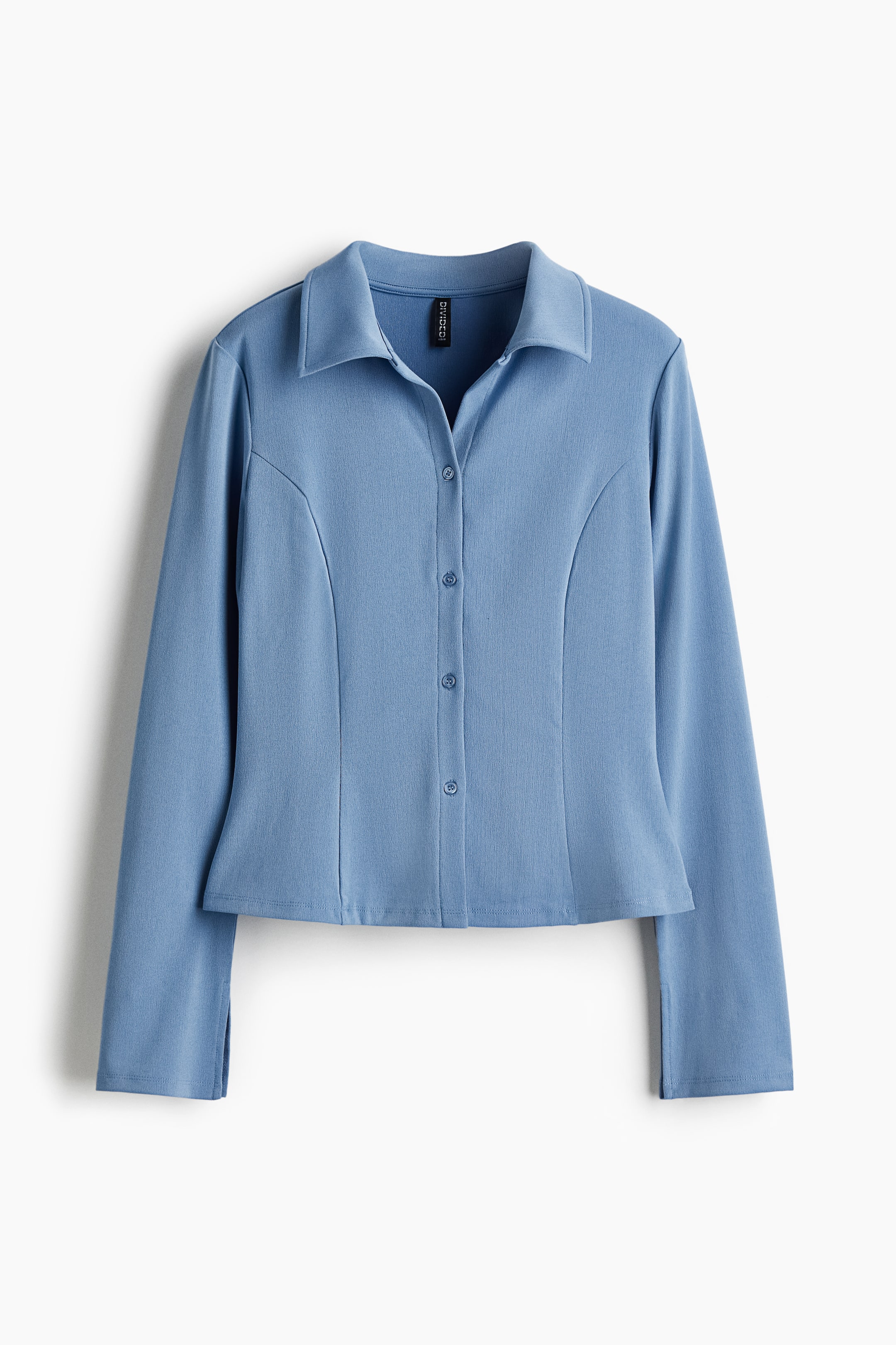 View larger image: Peplum jersey shirt - Pigeon blue - Ladies | H&M IN 1