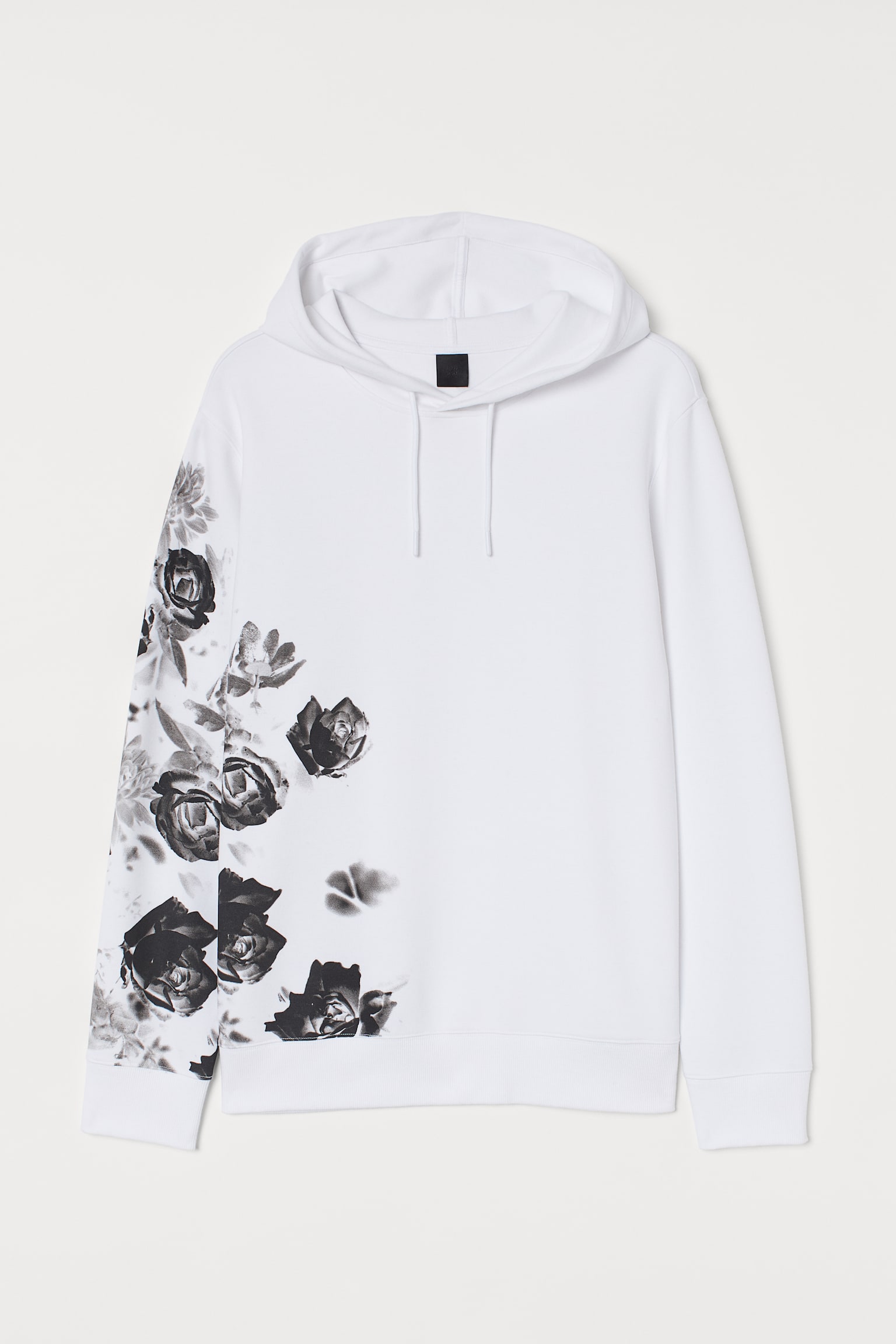 圖案連帽上衣 - 白色/玫瑰