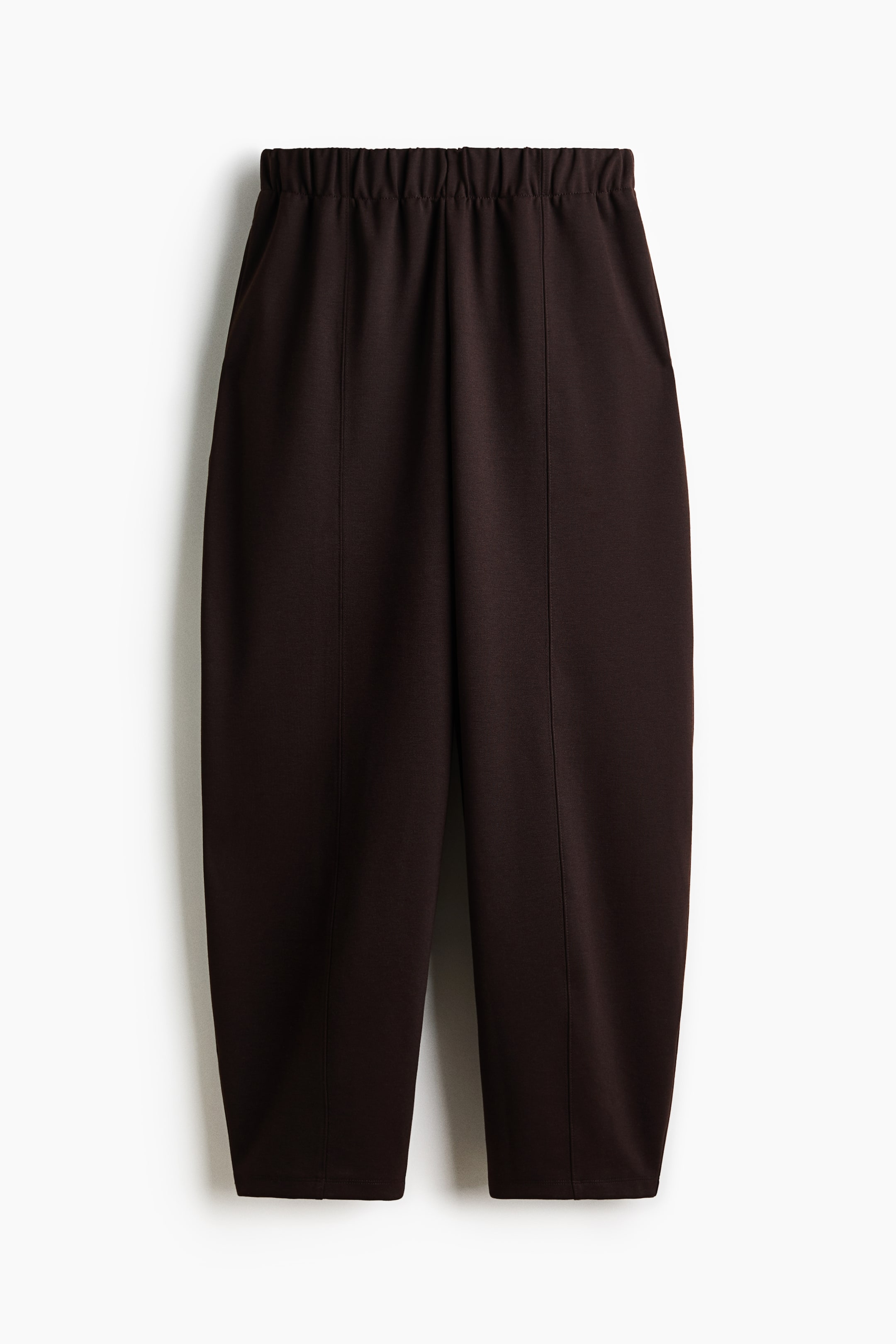 View larger image: Barrel-leg Ponte di Roma trousers - Dark brown - Ladies | H&M IE 5