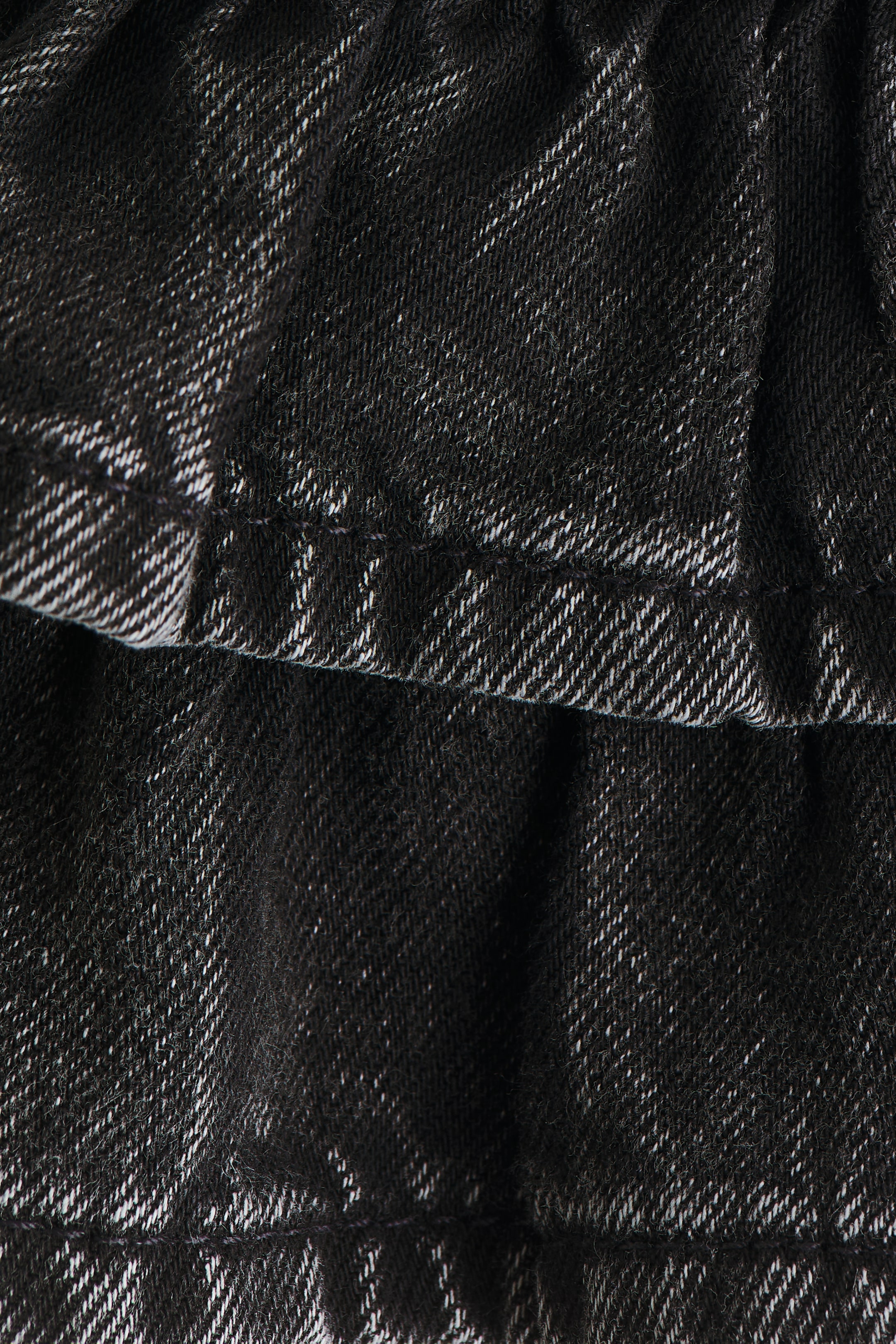 Denim Ruffle Skirt