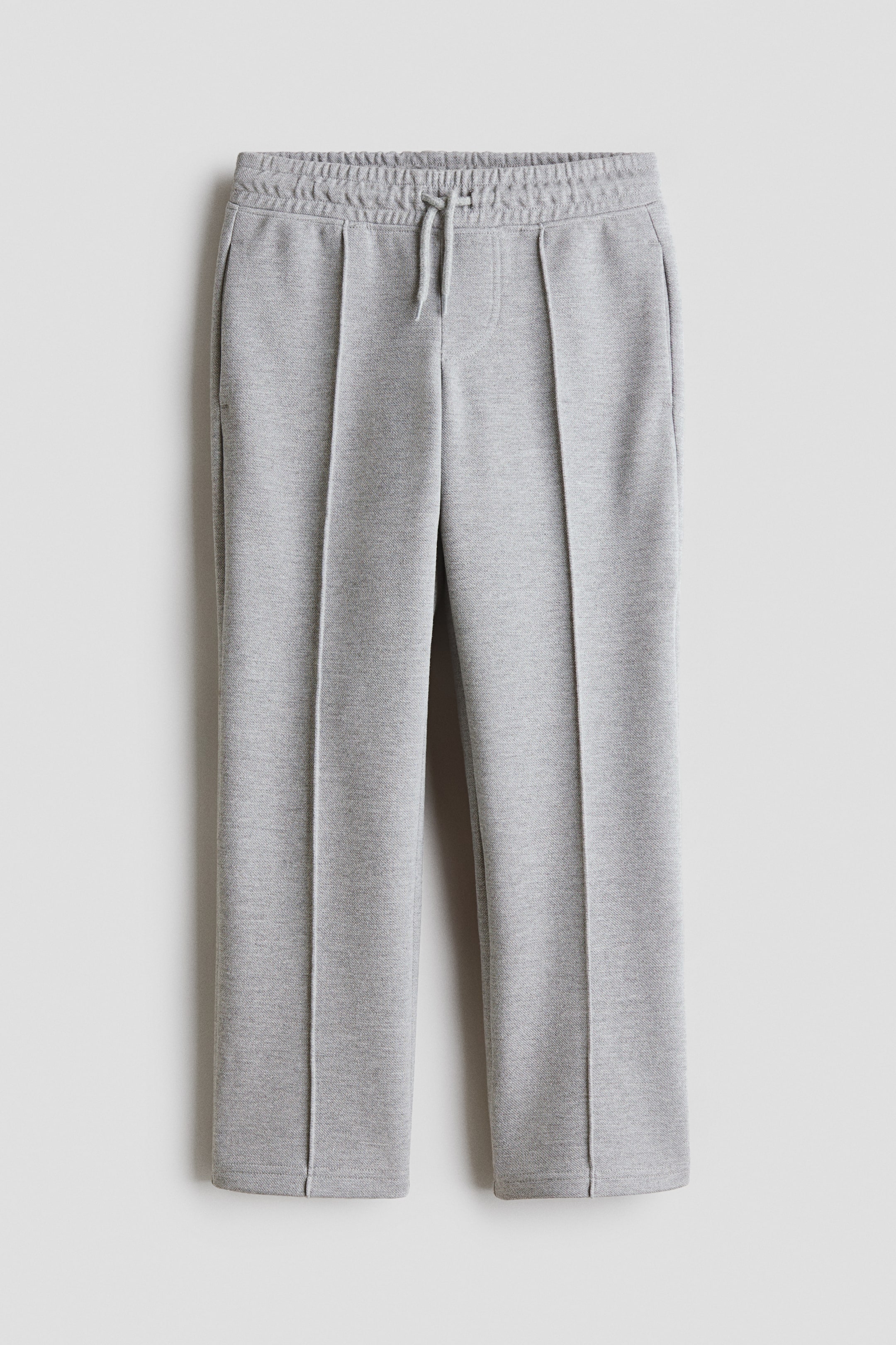 View larger image: Straight-leg piqué joggers - Grey marl - Kids | H&M 1