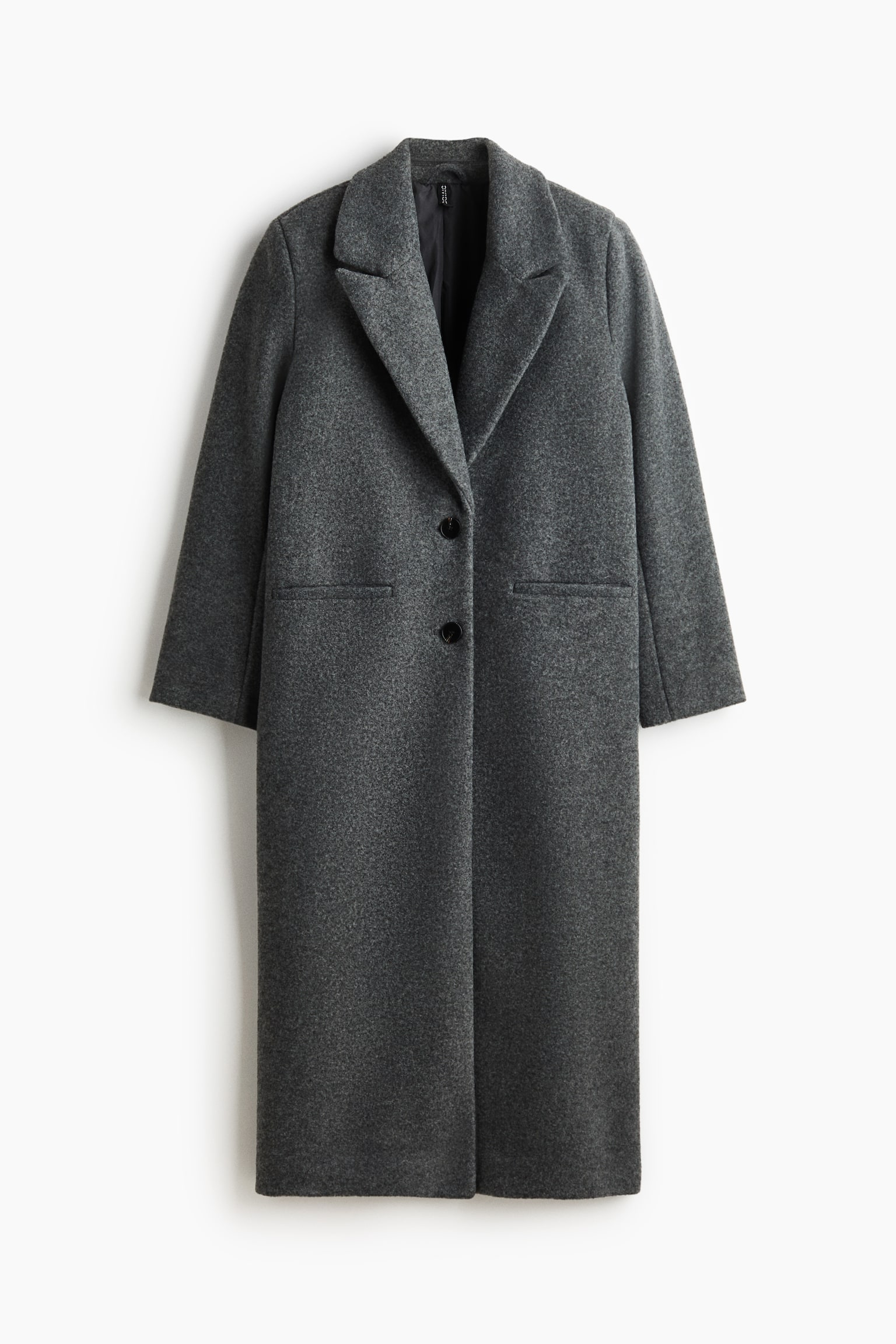 Single-breasted coat - Grey marl/Dark grey/Checked/Dark grey/Checked