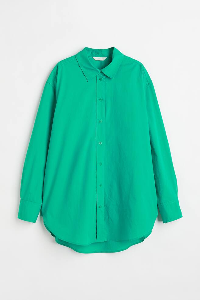 Bluse aus Popeline - Grün/Mintgrün - 1