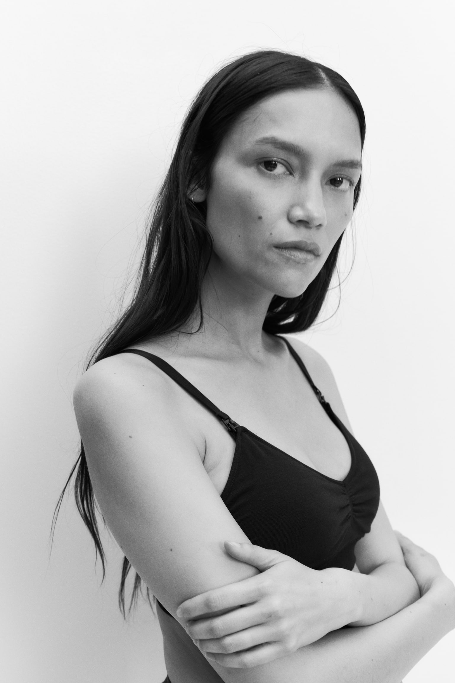 Бесшовный бюстгальтер для кормления H&M Mama с хлопком, цвет: Чёрный — фото 6
