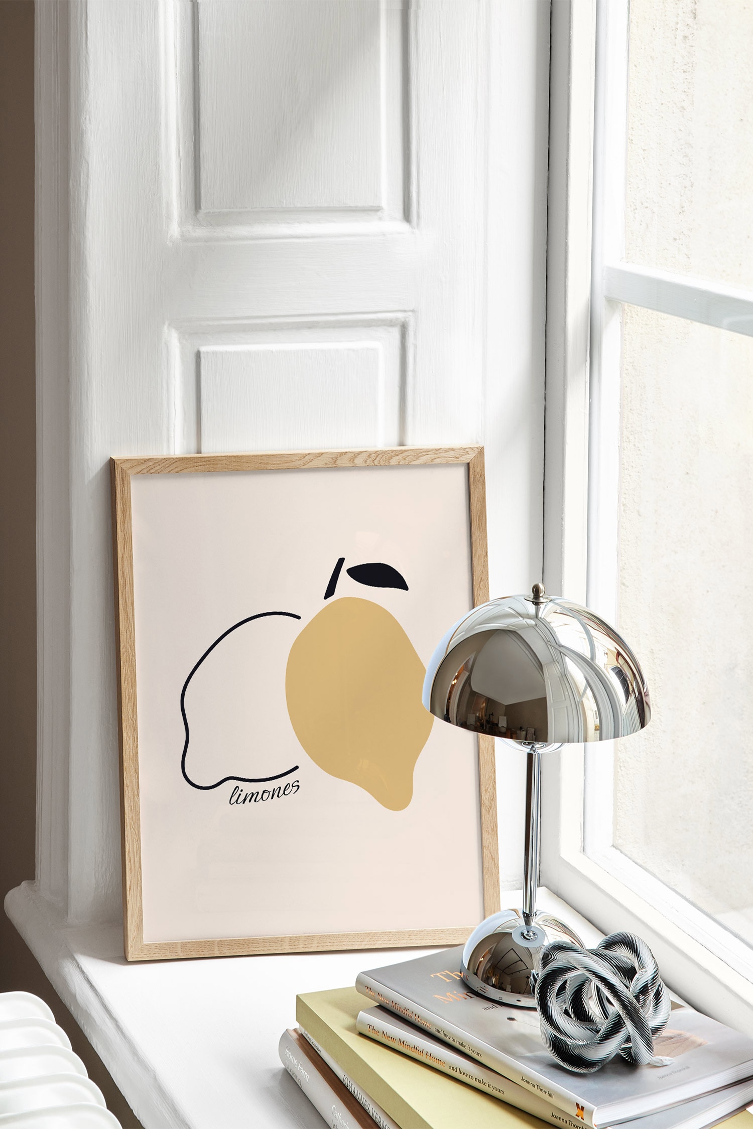 Limones Poster-Beige/gul/svart