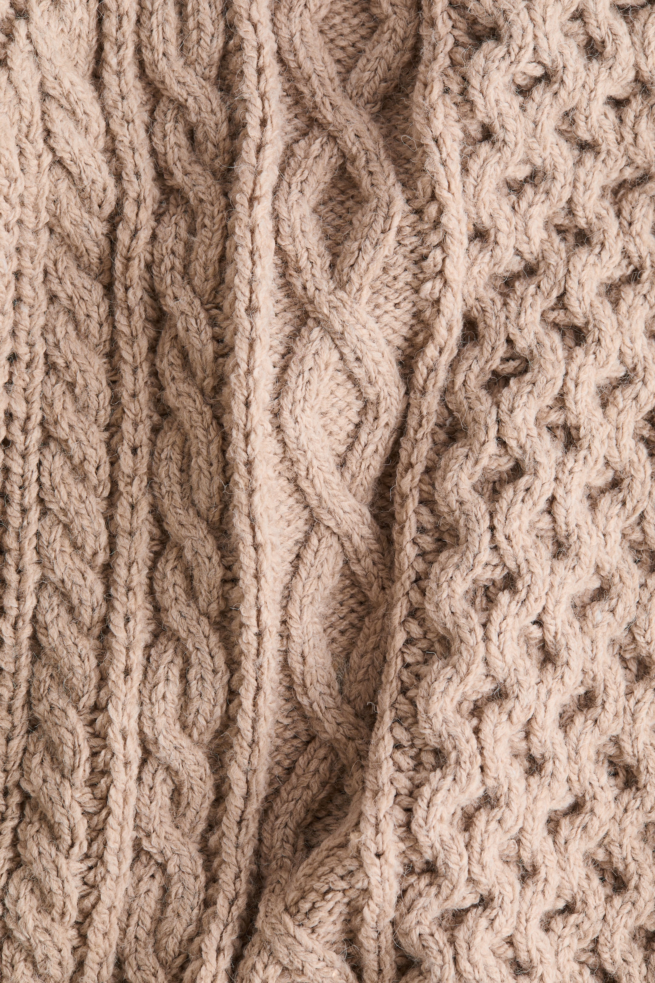 Ampliar la imagen: Suéter en tejido trenzado - Gris pardo - Ladies | H&M MX 2