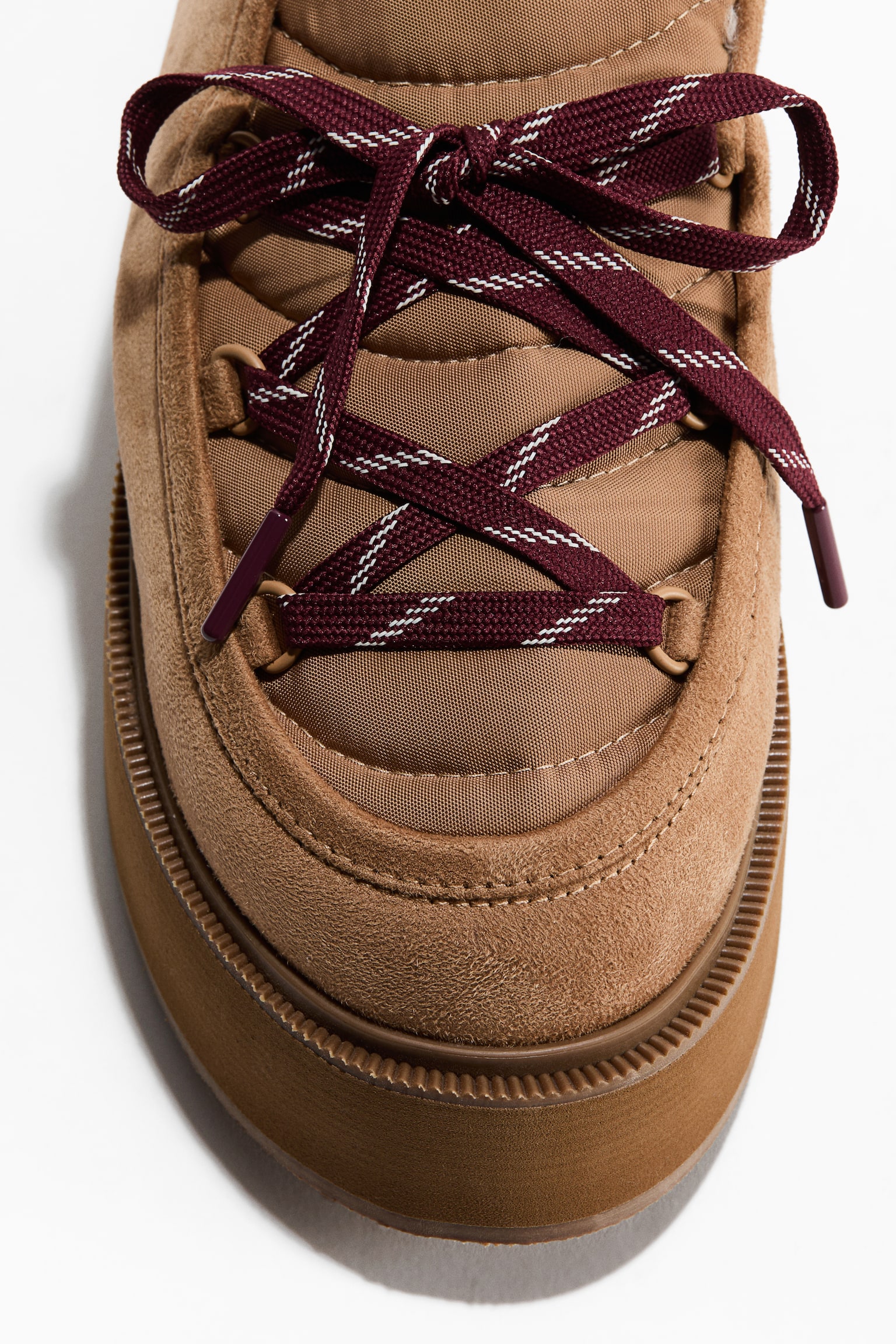 Женские сабо H&M Warm-Lined Lace-Up, цвет: Бежевый — фото 4