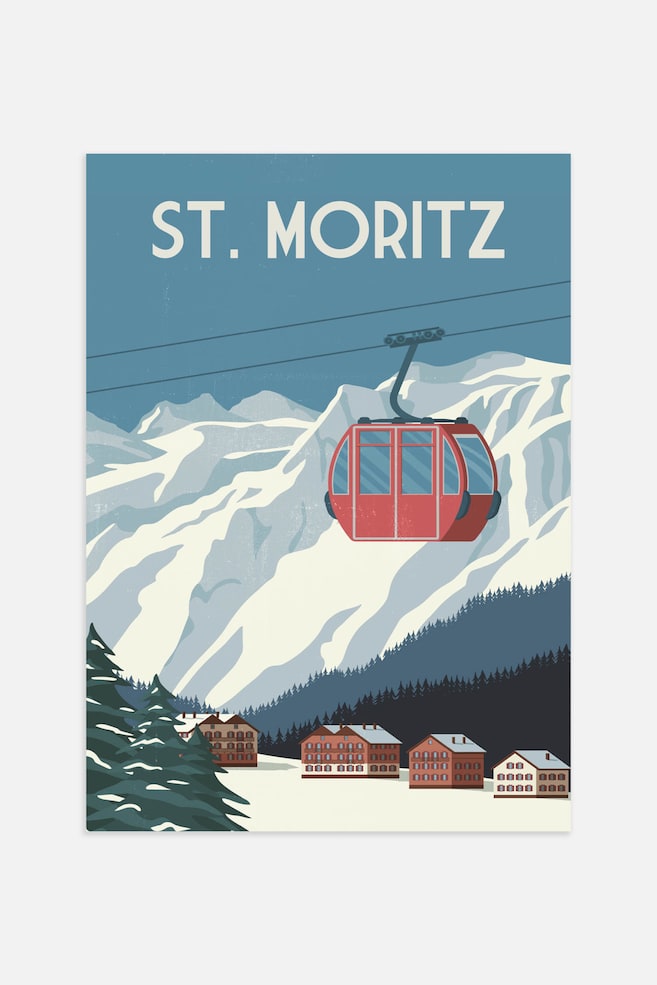 St. Moritz Poster - Blue - 1