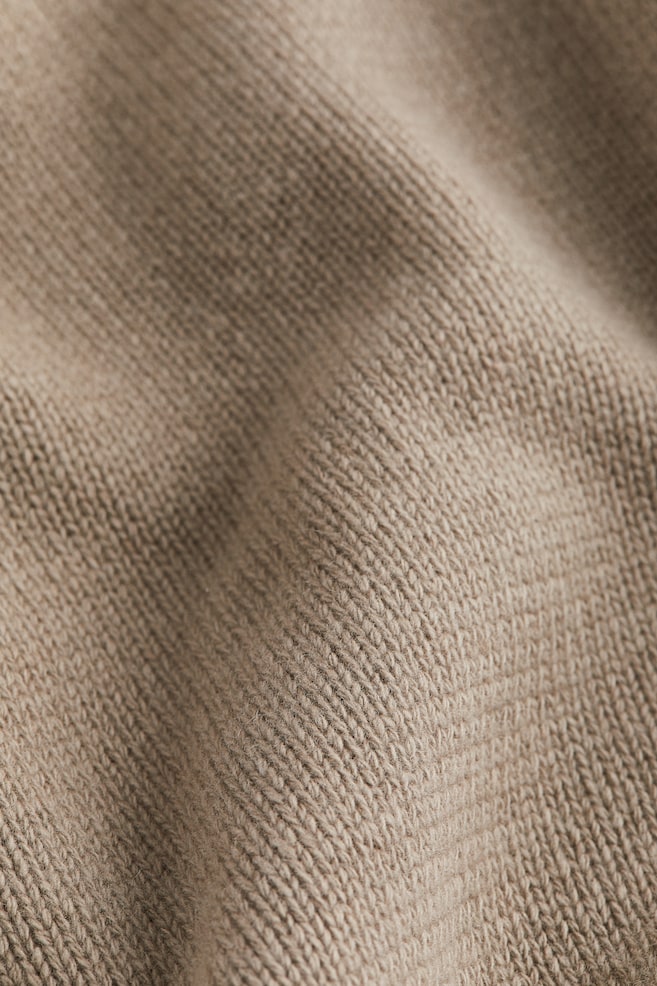 Pullover oversize in misto cashmere - Beige scuro/Crema/Grigio - 6