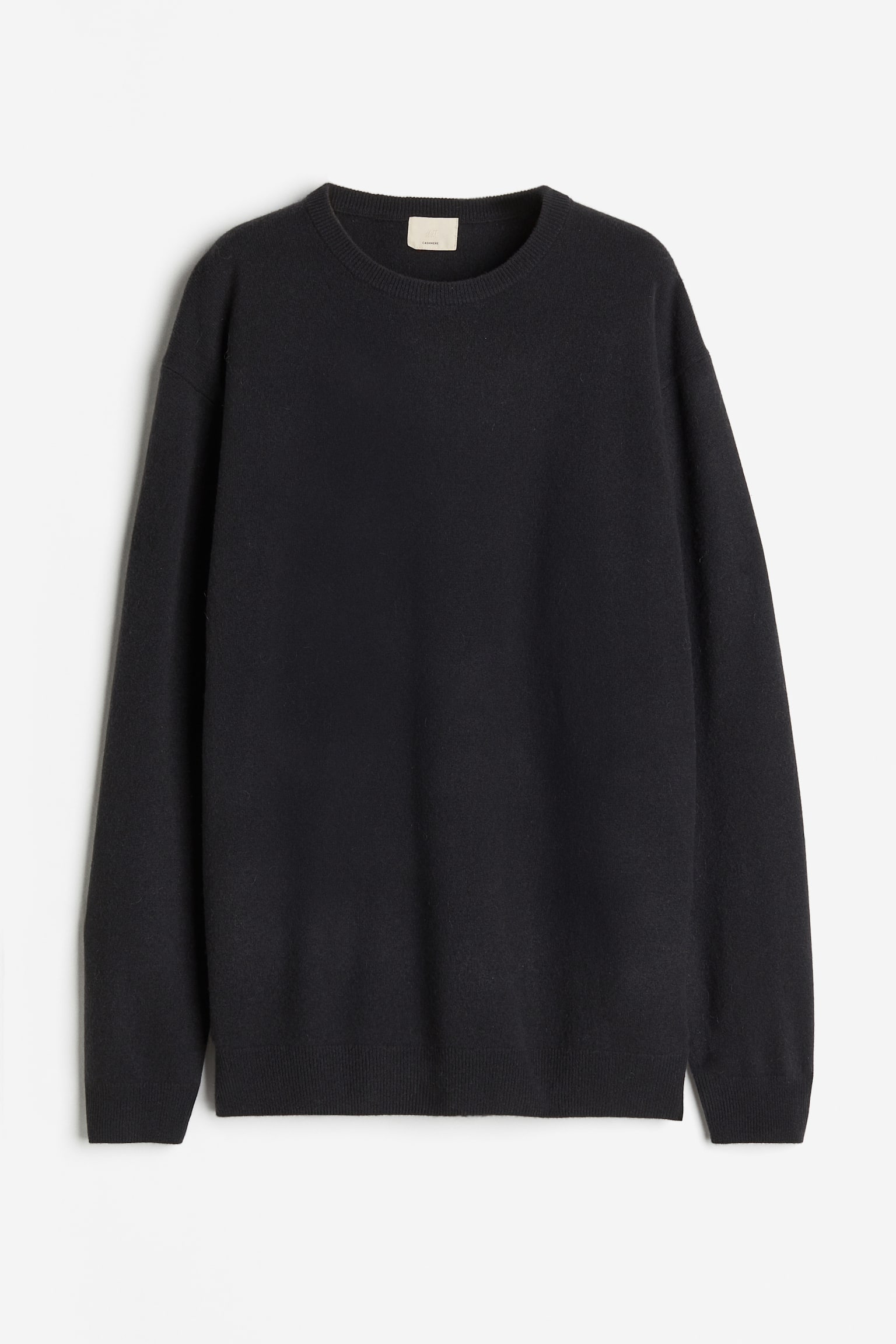 Oversized Cashmere Sweater - Black - 2