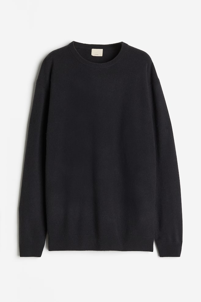 Kaszmirowy sweter oversize - Czarny - 2